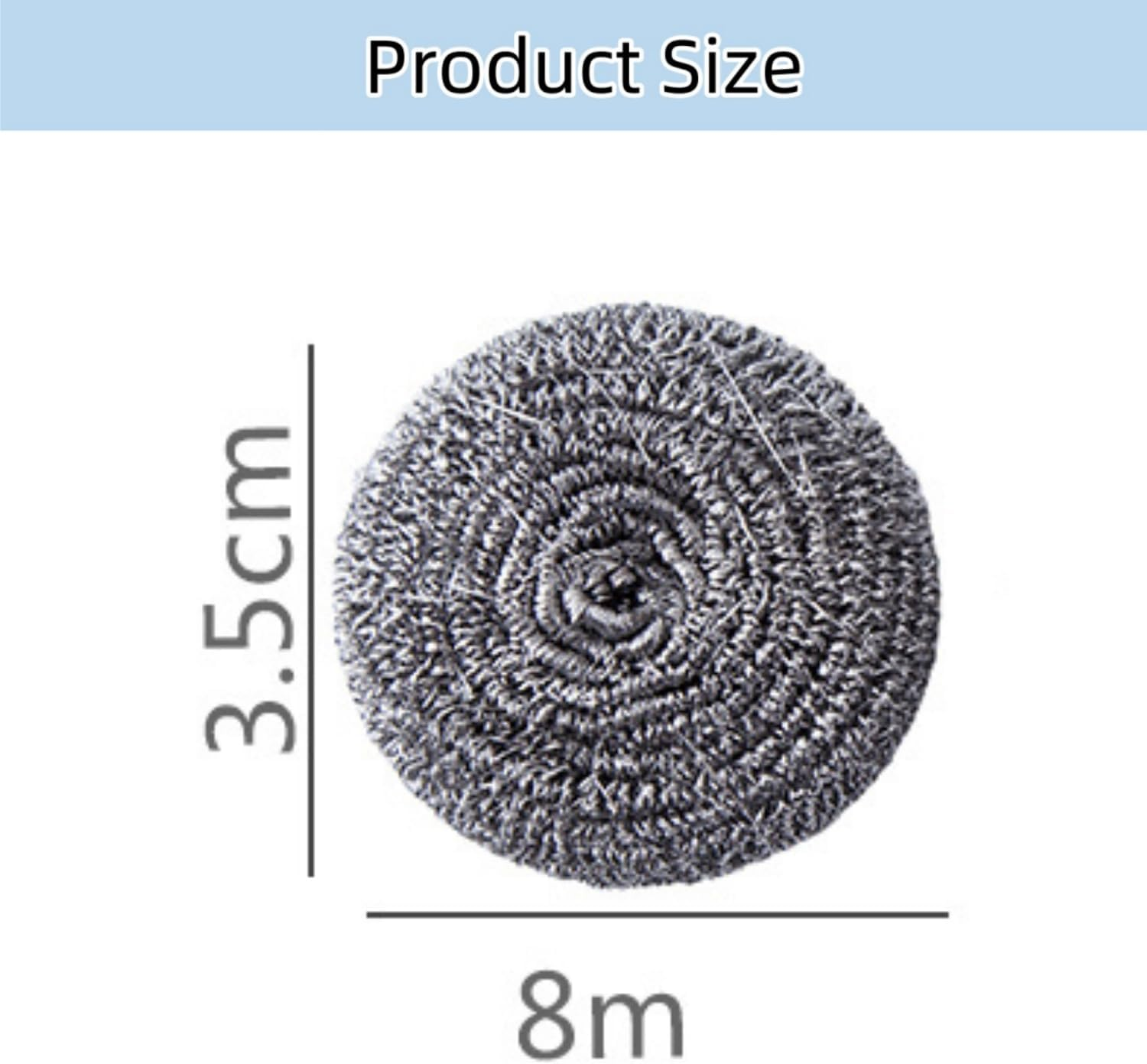 6Pcs Stainless Steel Scrubbers, Steel Wool Scourers Scouring Pads Metal Sponges, Easy Scouring Grease Dirt Oil Rust for Dishes,Pans,Pots,Ovens,Grills,Sinks,Easy Scouring for Tough Kitchen Cleaning image number 2