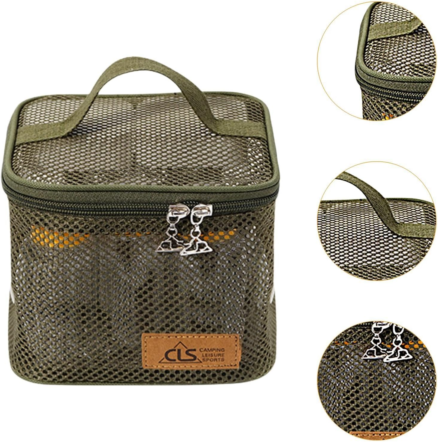 Zxpjkyu 6 Pcs Camping Spice Containers with Carry Bag for Outdoor, Green, as Described image number 4