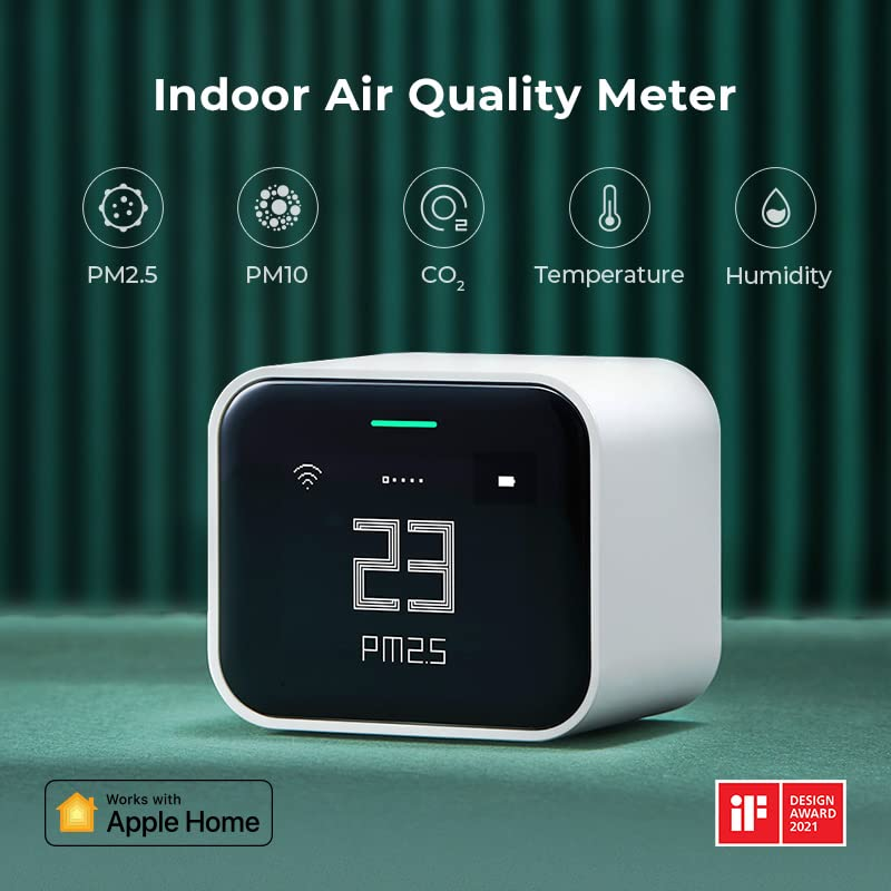 Qingping Air Quality Monitor, Compatible with Apple Homekit, Wi-Fi Connection, Can Detect Indoor CO2, PM2.5, PM10, Temperature, Humidity image number 3