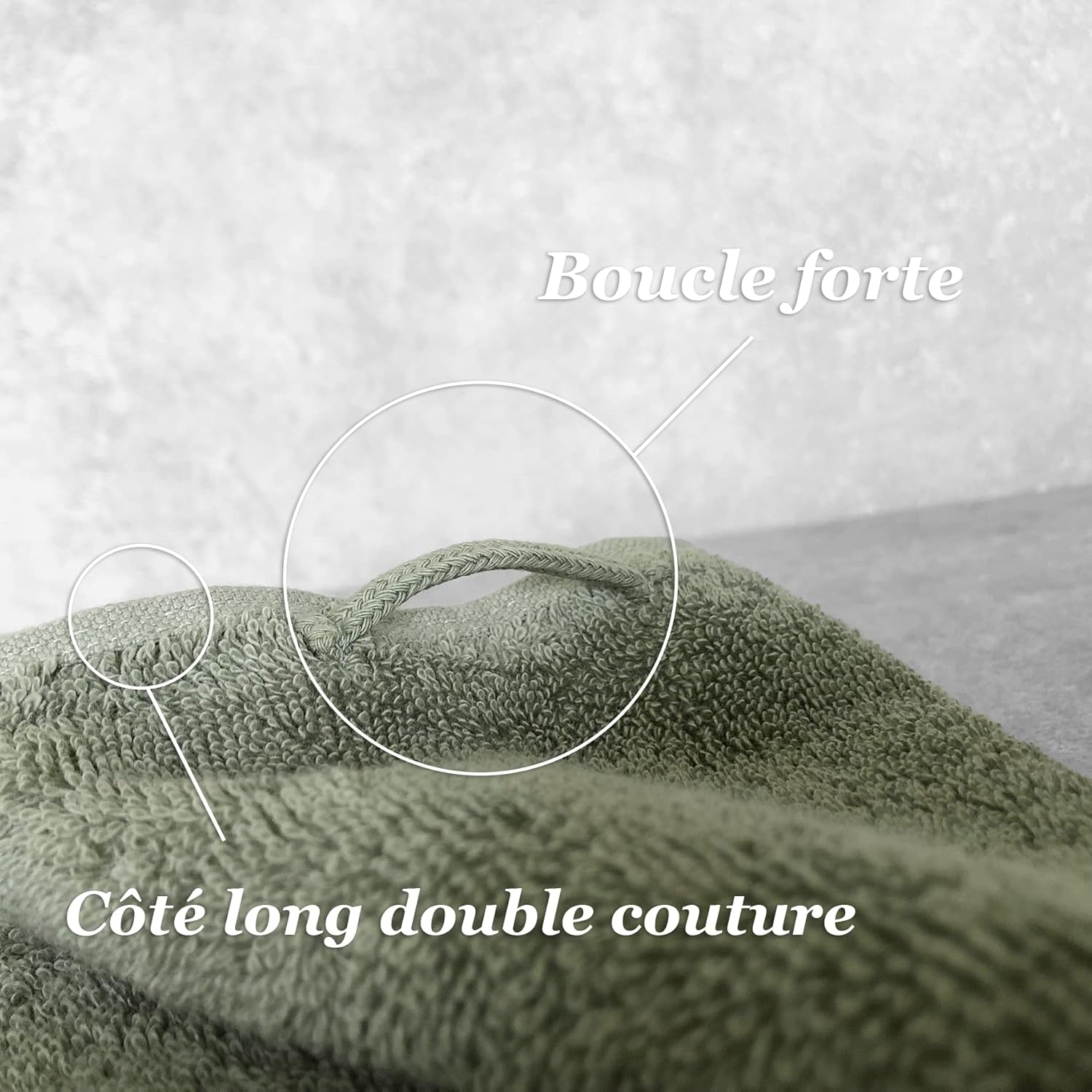 Aquanova London Egyptian Combed Cotton Guest Towel, Thyme image number 3