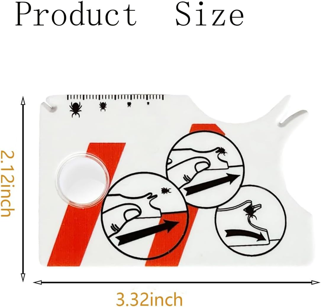 Tick Remover Tools,2 Pcs Tick Catching Card with Magnifying Glass Pets Lice Catcher Plastic Tick Remover Card Suitable for Removing Ticks on Cats and Dogs image number 5