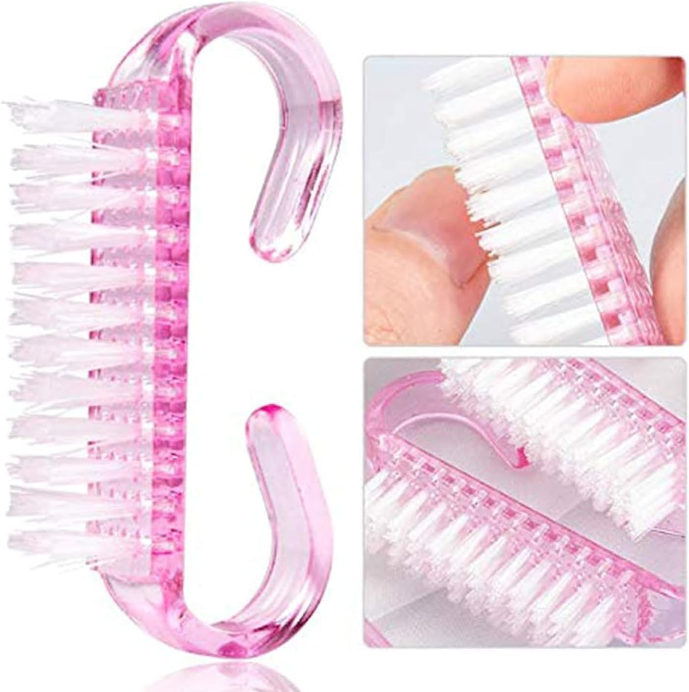 3Pcs Small Ox Horn Brush, Plastics Dust Brush, Nail Dust Removal Brush, Nail Tool (Style1, One Size) image number 1