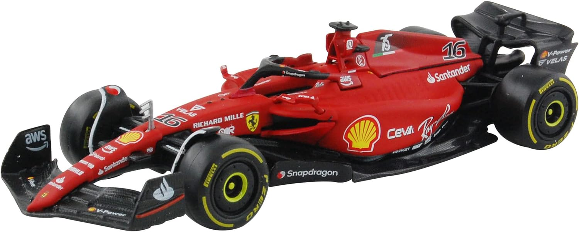 Bburago Ferrarii F1-75#16 C. Leclerc 2022 1/43 Diecast Model Car 36832
