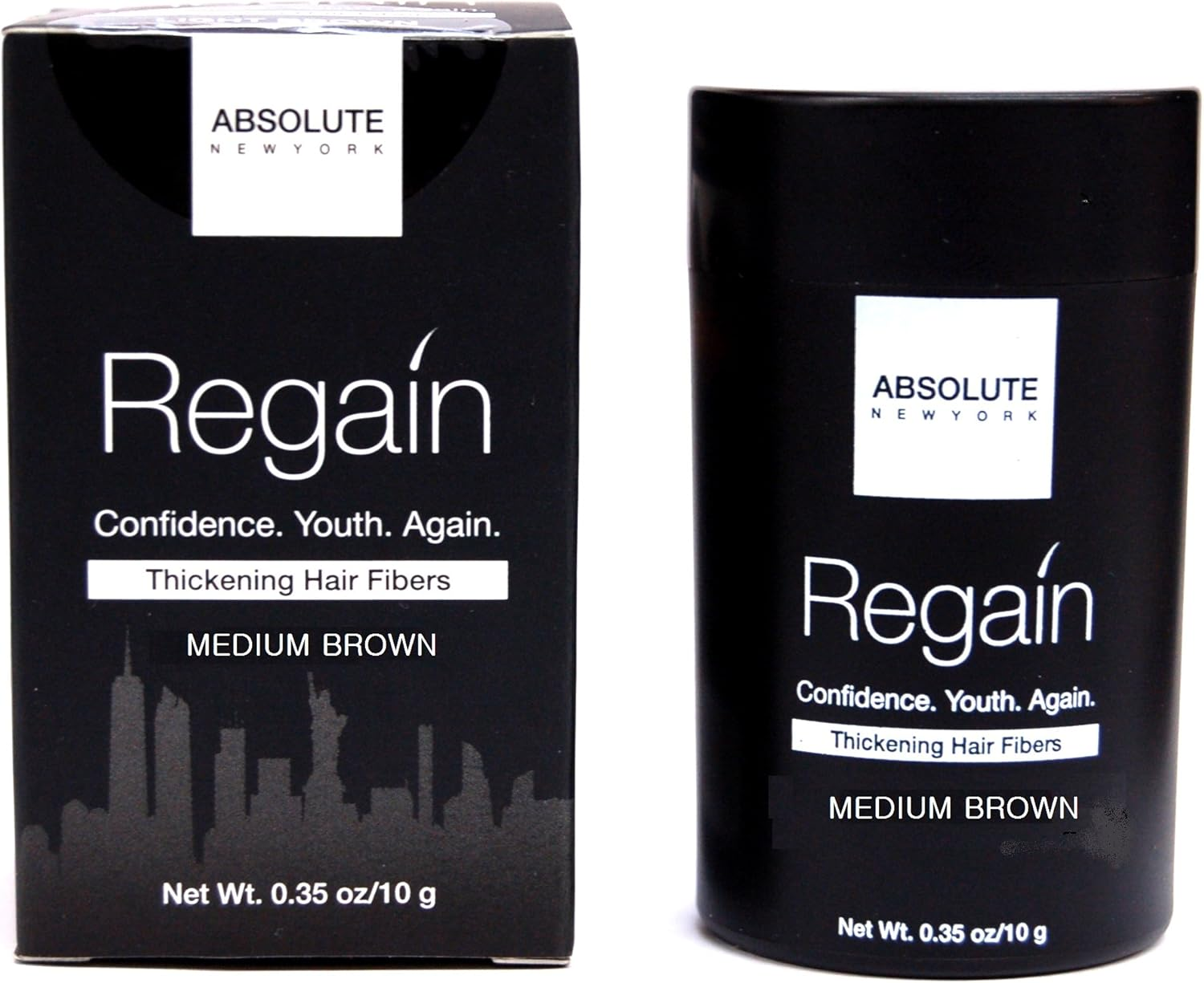 Regain Hair Fibers by Absolute 0.35Oz/10G (Medium-Brown)