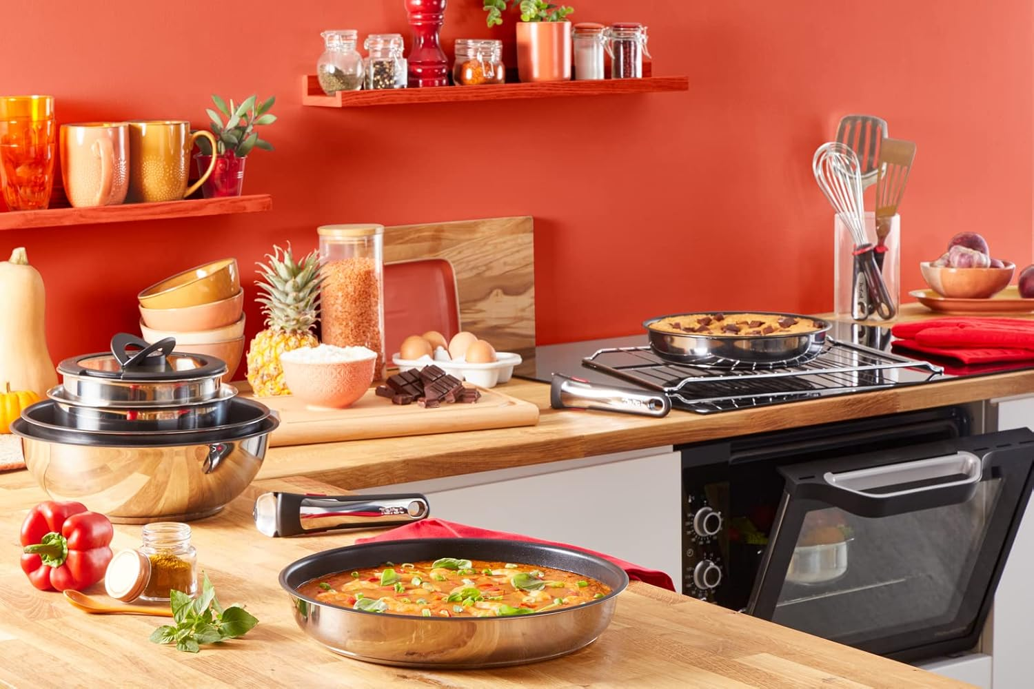 Tefal Ingenio Preference 28 Cm Stackable Frying Pan Stainless Steel Induction Versatility Space Saving L9720602 Silver image number 6