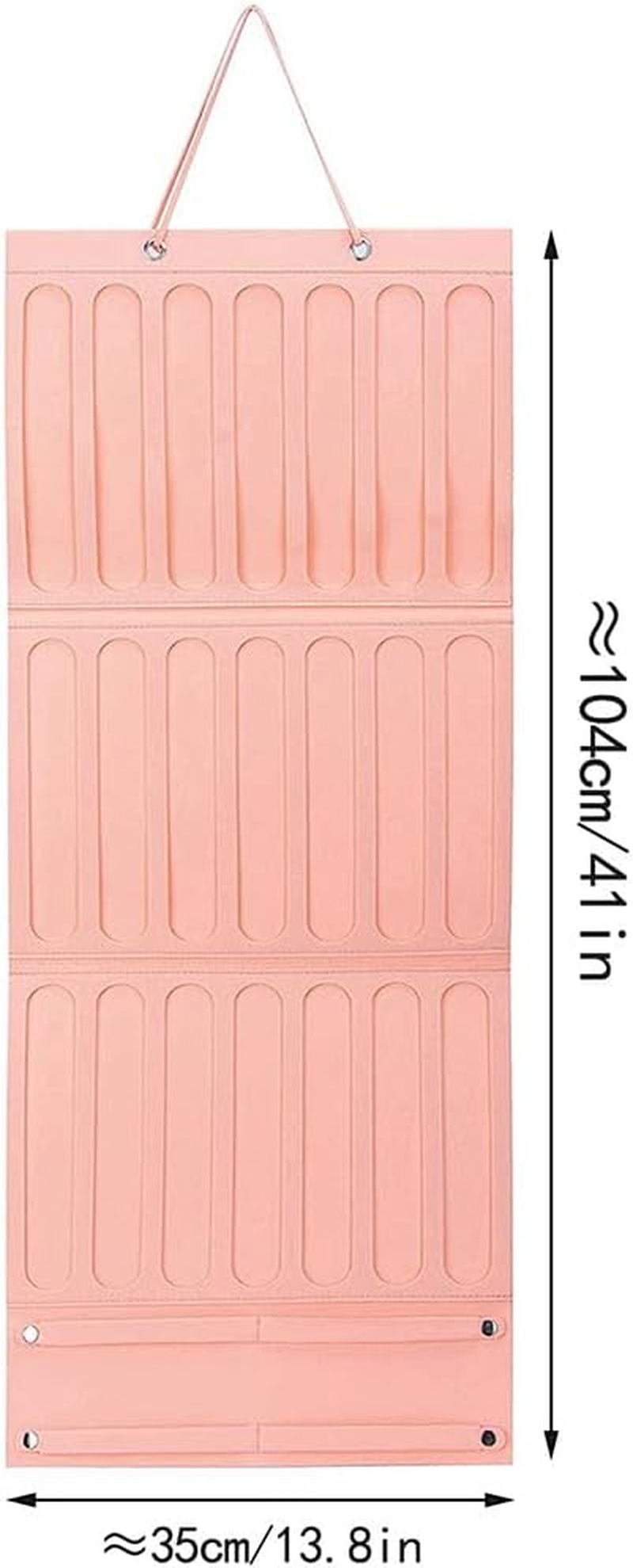 Hanging Hair Claw Clips Holder for Women, Claw Clips Storage Organizer for Lady, Hair Banana Barrettes and Butterfly Jaw Display Stand Holder (Pink, 104 * 35CM) image number 6