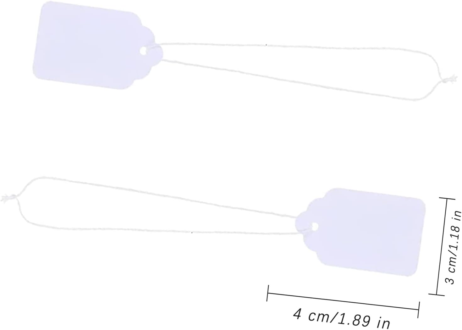 1200 Pcs Marking Tags Price Tags White Smooth Surface Labels Hanging String Display Tags for Pricing Gift Jewelry Clothing Yard Sale Products Shoes Teabags DIY Crafts image number 1