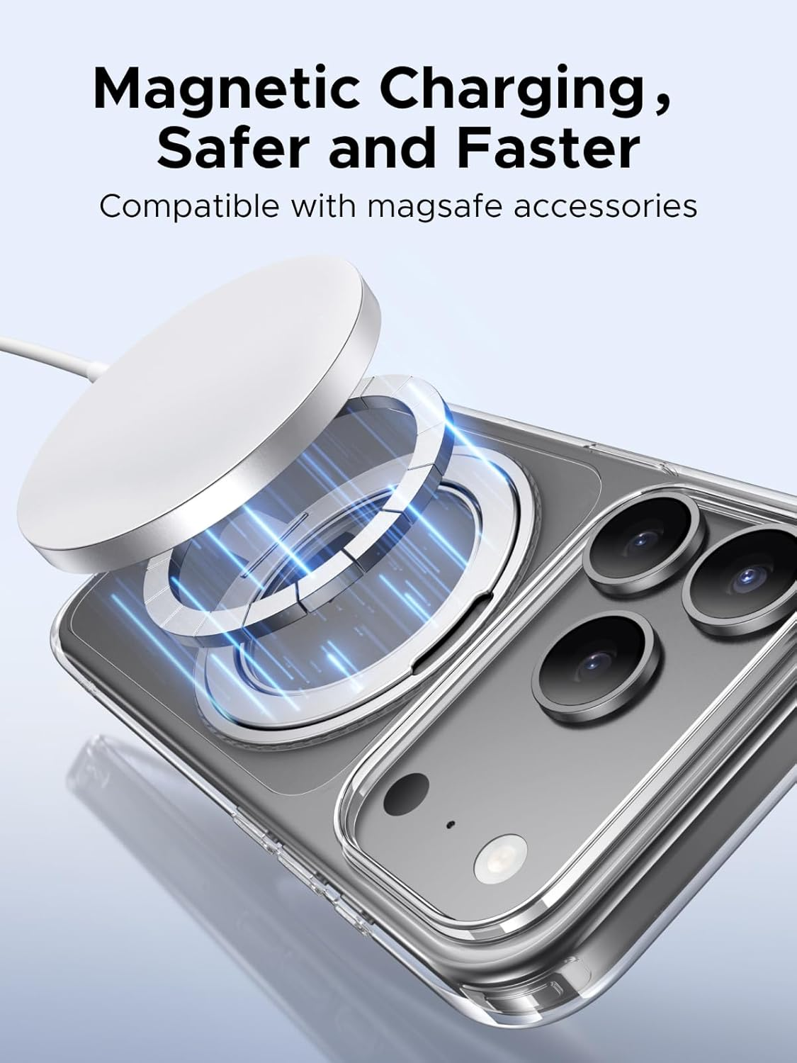 UGREEN 360&deg; Rotatable Magnetic Ring Case Compatible with Iphone 17 Pro Max, Magu Series Magsafe Phone Cover, Revolutionary Icrystal Tech, Mil-Grade Protection, Anti-Scratch, Camera Protective, Black image number 3