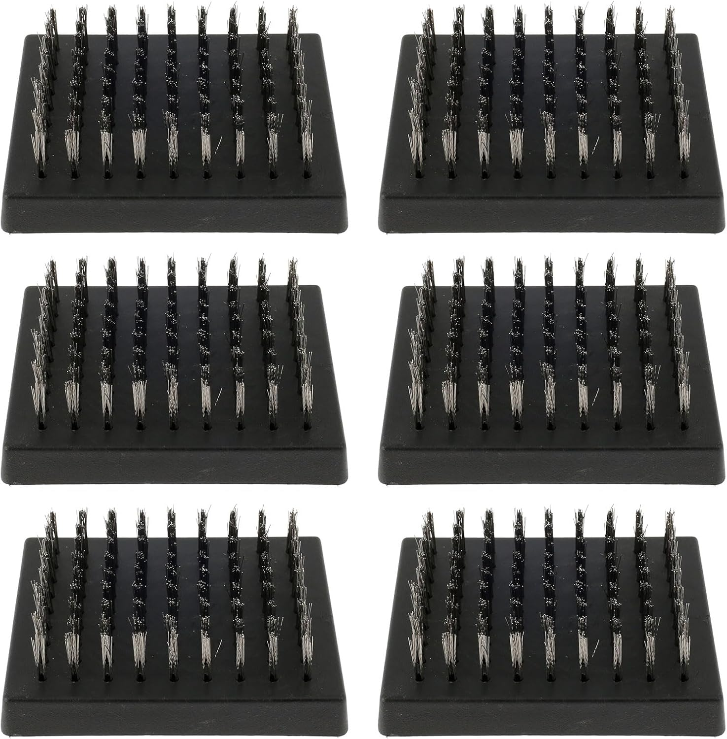 6Pcs Grill Brush Replacement Heads,Grill Cleaning Brush Replaceable Heads,Portable Grill Brush Head,Stainless Steel Wire Grill Cleaning Brush Head for Camping Picnic BBQ Tools image number 6