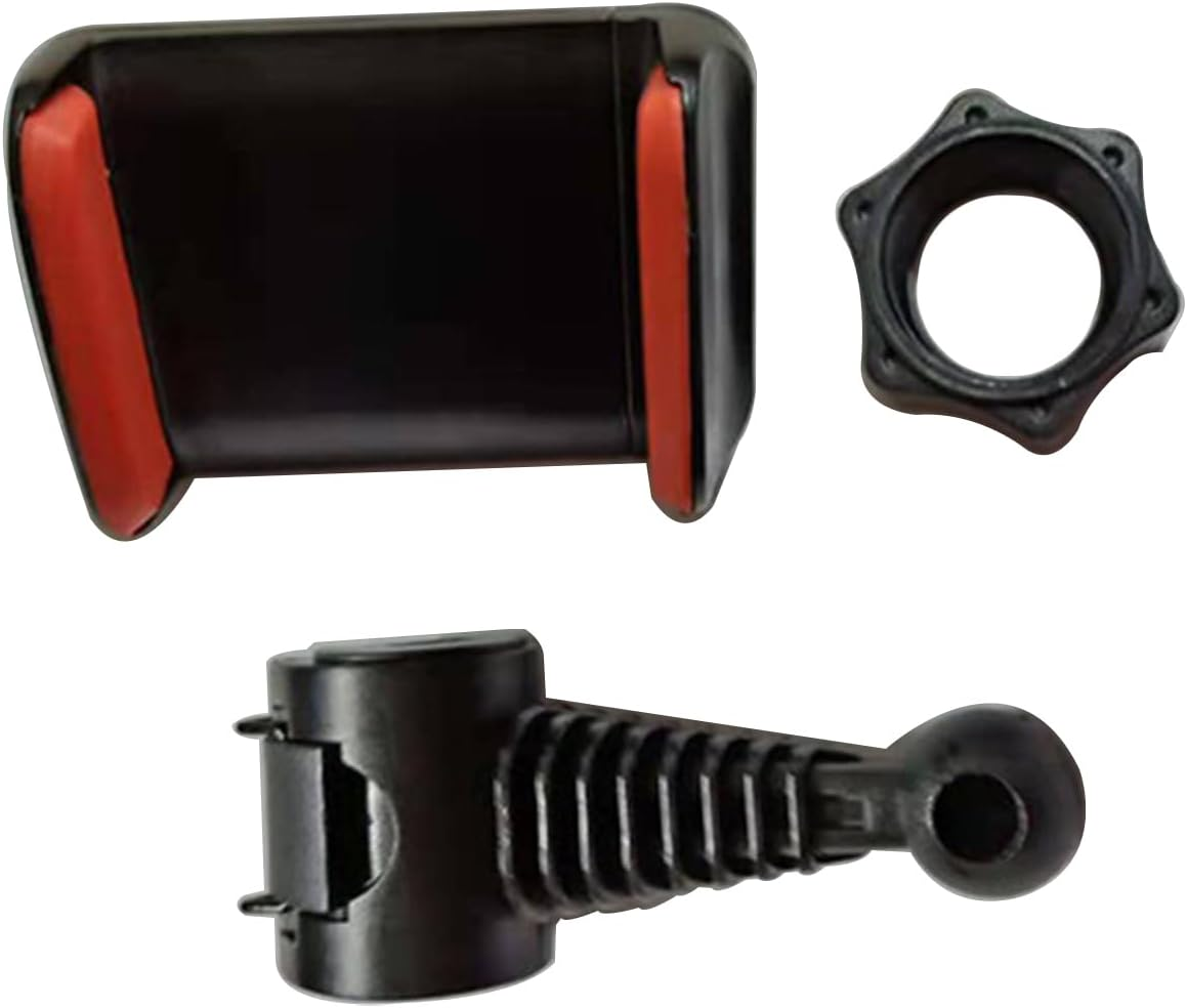 Car Headrest Phone Mount, Universal Back Seat Holder, 360&deg; Swivel Rotation, Black