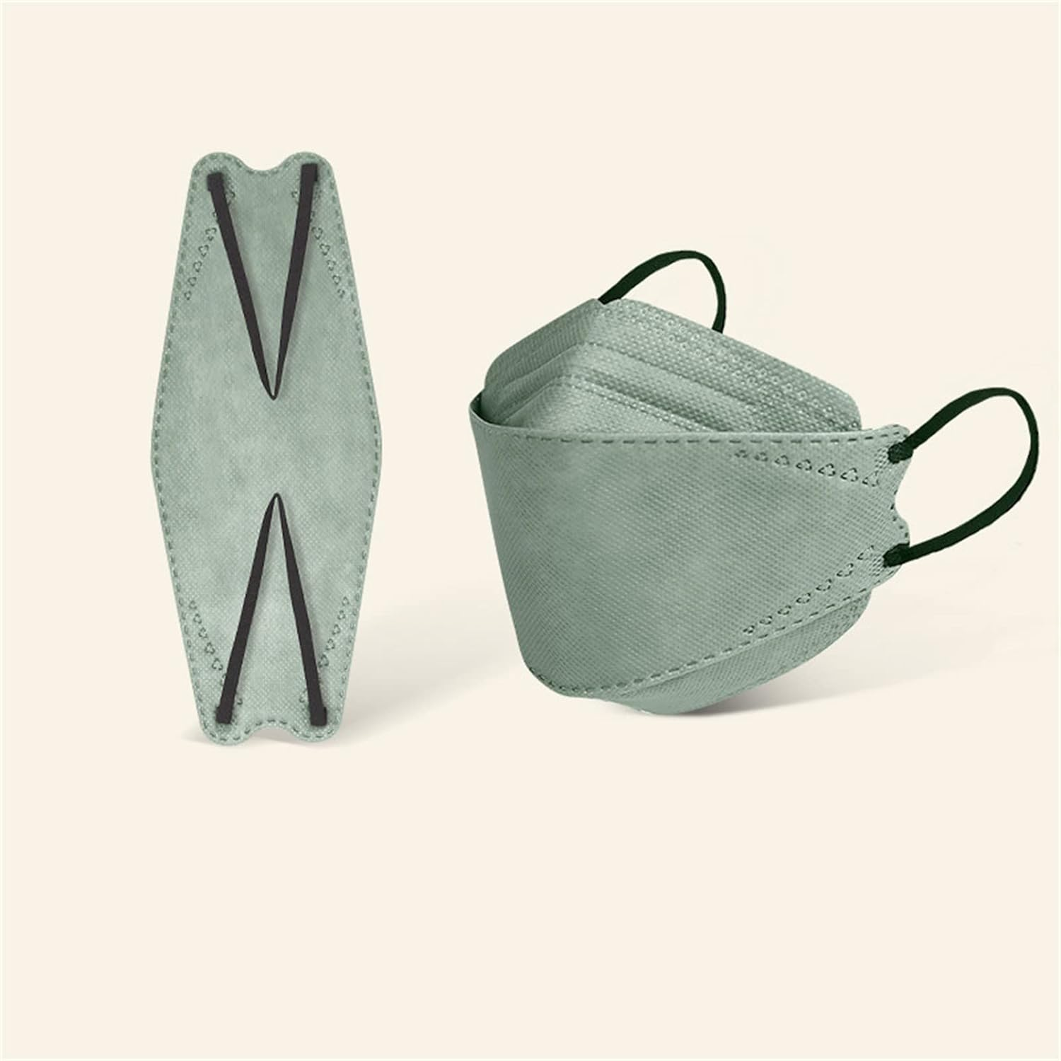 Waymine 50PCS KF94 Disposable 4-Layer Face Masks for Adult, Breathable Protective Fish Type Masks 3D Design Face Mask 4-Layers Cup Dust Masks for Women Men Glasses Wearers image number 4