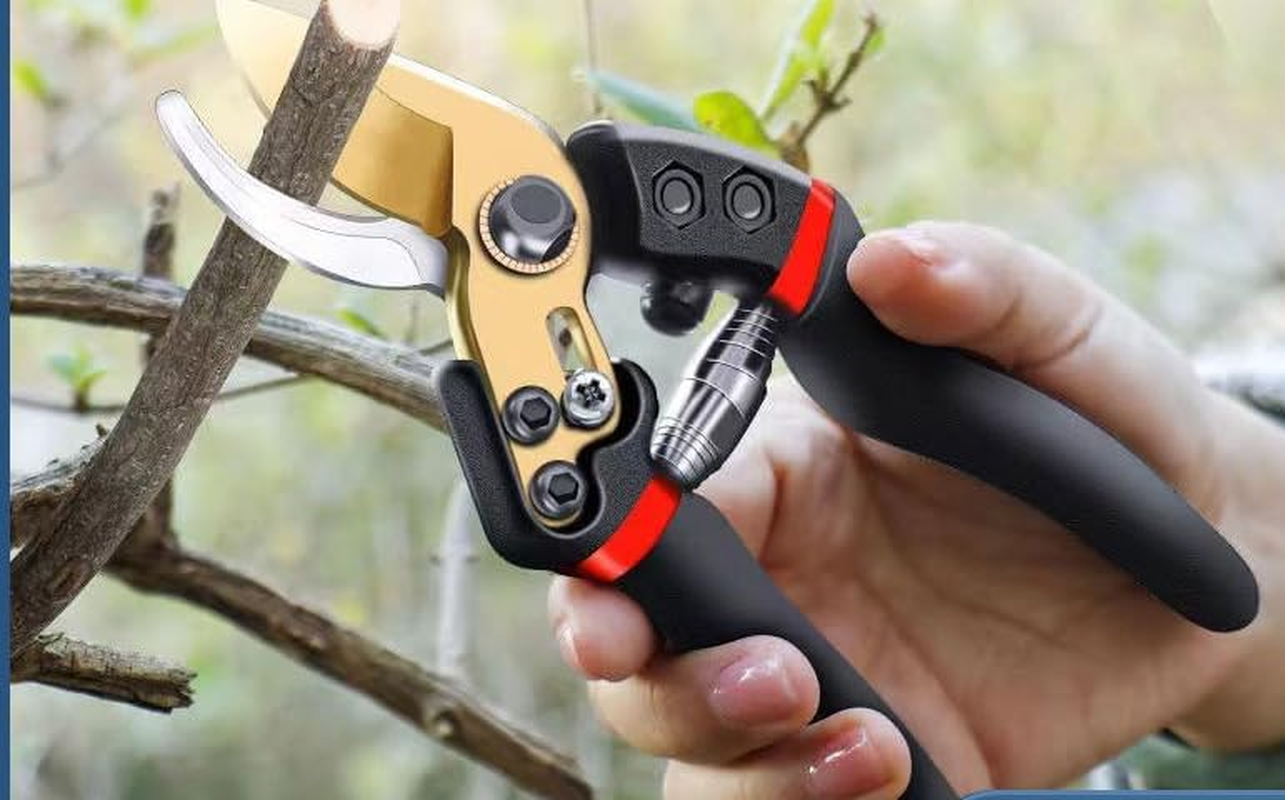 Cseao 8" Bypass Pruning Shears, Sharp Precision-Ground Steel Blade,Hand Pruners, Garden Clippers, 1 Piece image number 5