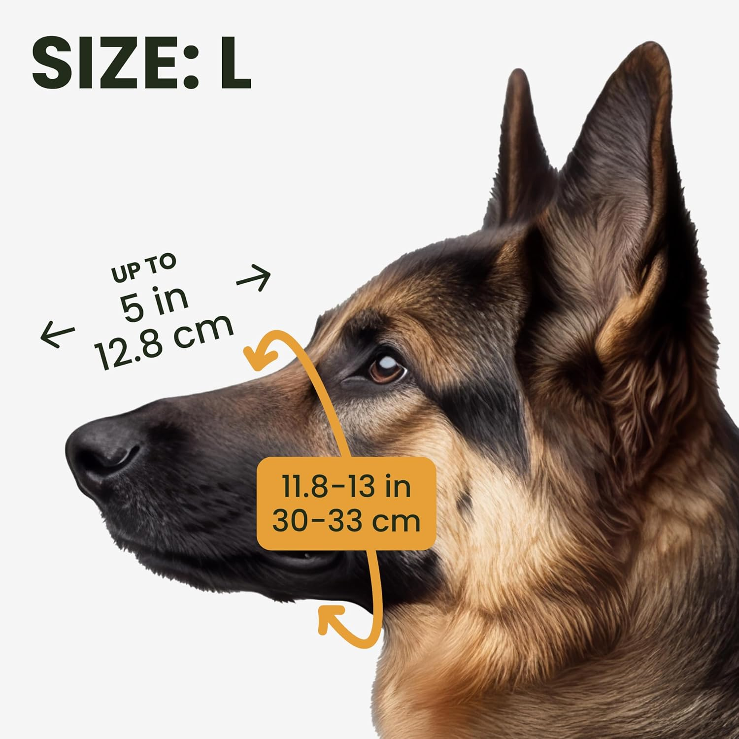 BRONZEDOG Wire Dog Muzzle German Shepherd for Medium Large Dogs Adjustable Durable Metal Basket for Biting Chewing Barking (L)