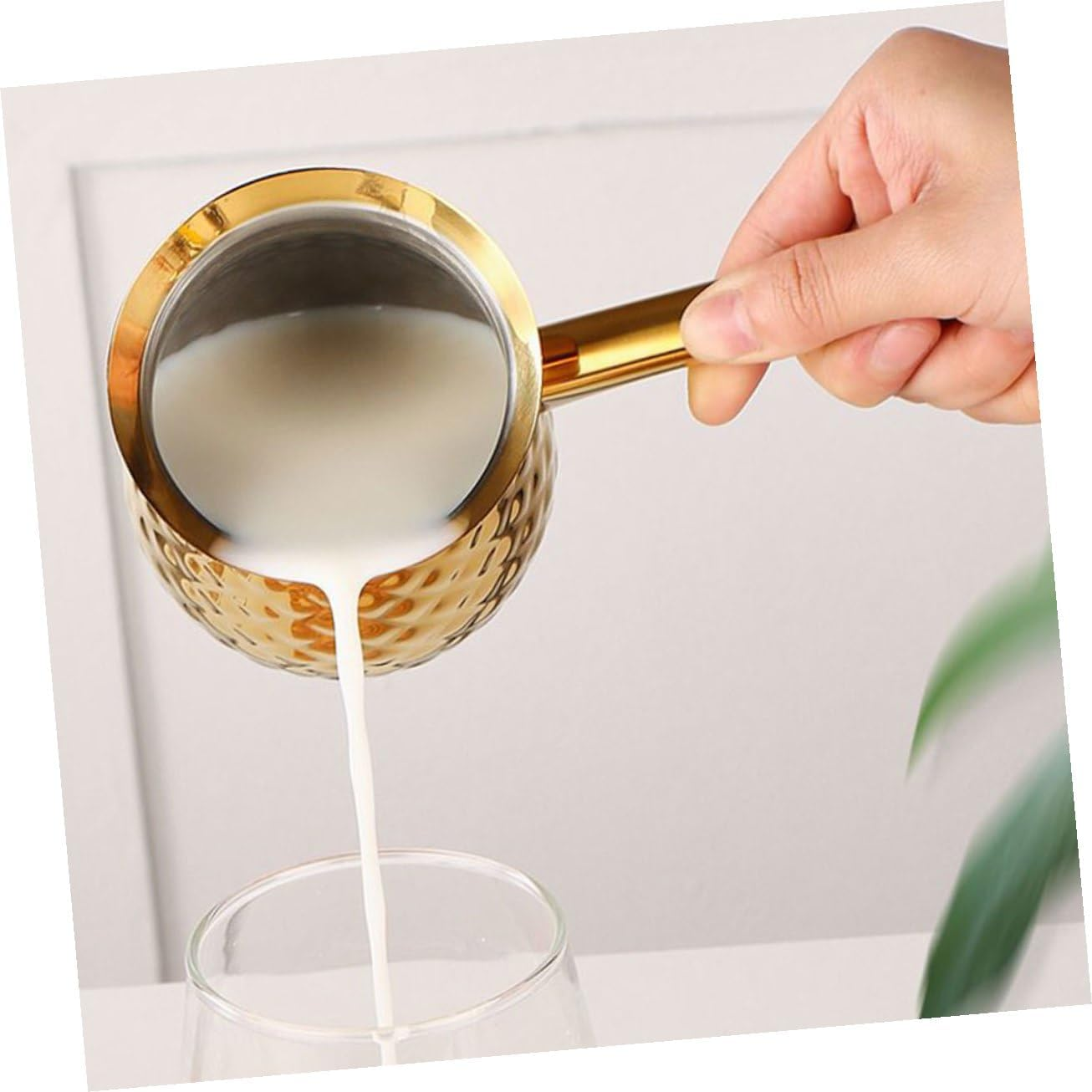 TOYANDONA Vintage Turkish Coffee Pot 600Ml Metal Cezve Espresso Coffee Brewer Small Golden Turkish Tea Kettle for Home and Travel image number 2