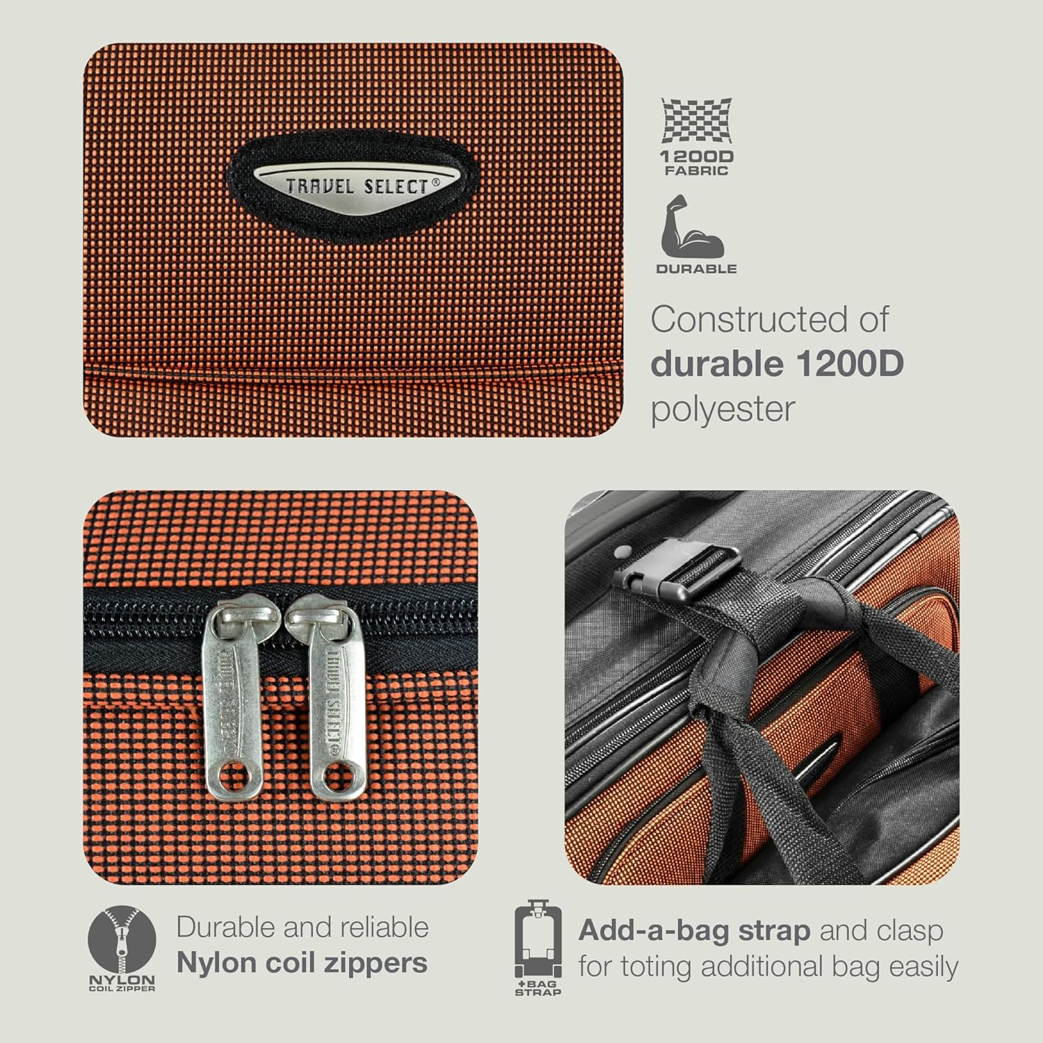 Traveler'S Choice Amsterdam 4-Piece Luggage Set image number 5