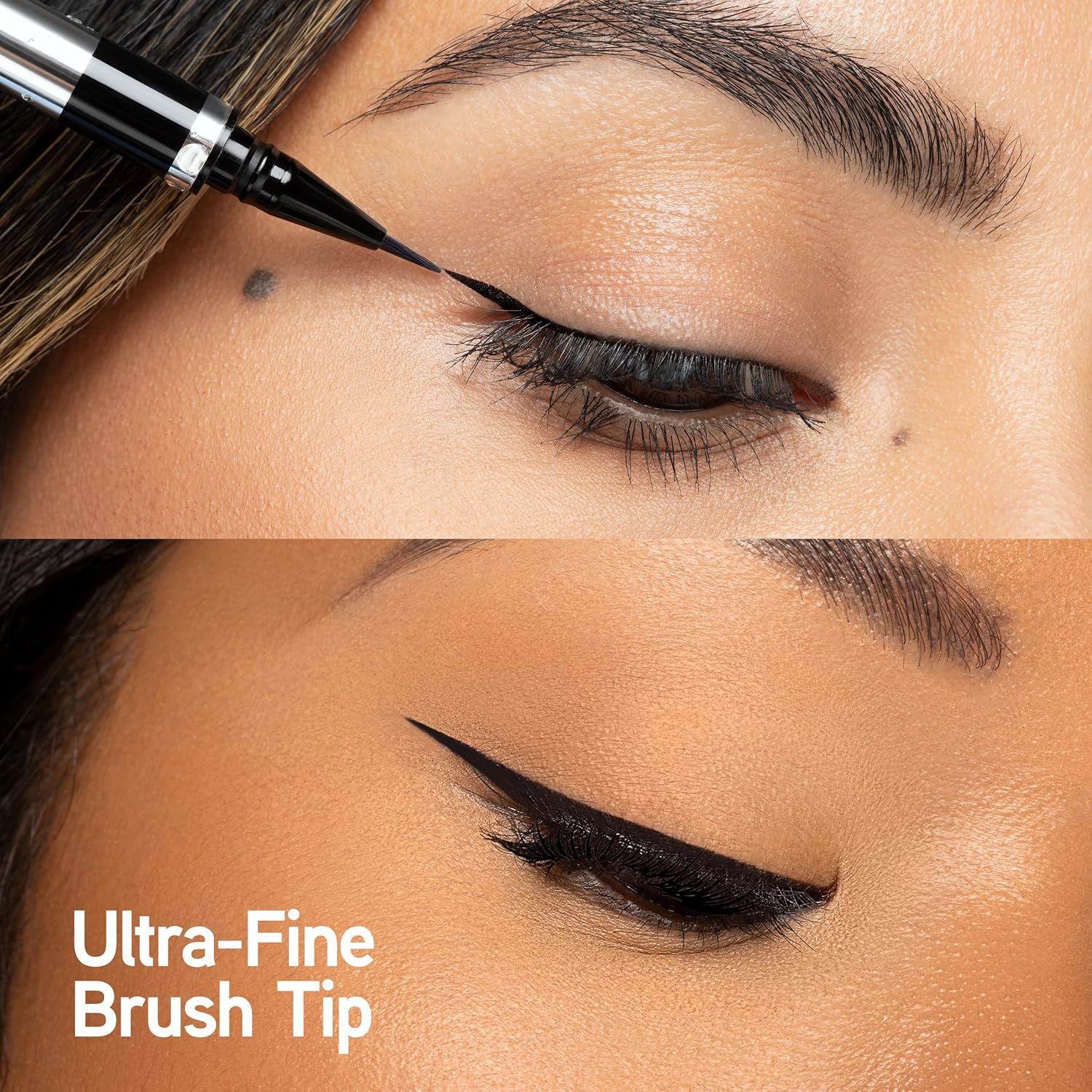 Physicians Formula Eye Booster Super Slim Liquid Eyeliner, Waterproof Precision with a Lash-Boosting Complex, Natural Finish, & Sensitive Skin Approved, Cruelty-Free & Vegan -Ultra Black image number 2