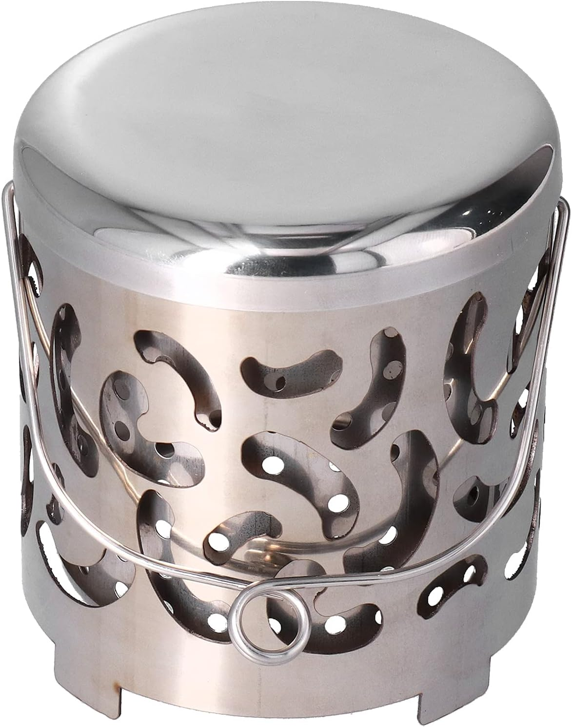 Camping Heater Cover Camping Heater Stainless Steel Mini Outdoor Heater Camping Heater Portable Camping Stove Portable Camping Stove for Picnic Hiking Outdoor Heaters image number 2