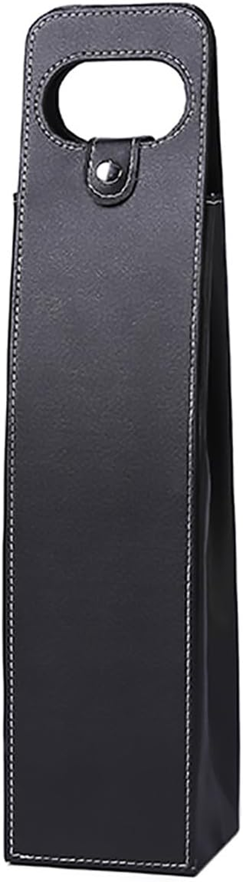 AIMALL PU Leather Wine Tote Bag Single/Double Bottle Foldable Portable for Picnic, Party, and Outdoor Use, Practical Handle, Metal Buckle Closure, 750Ml Capacity