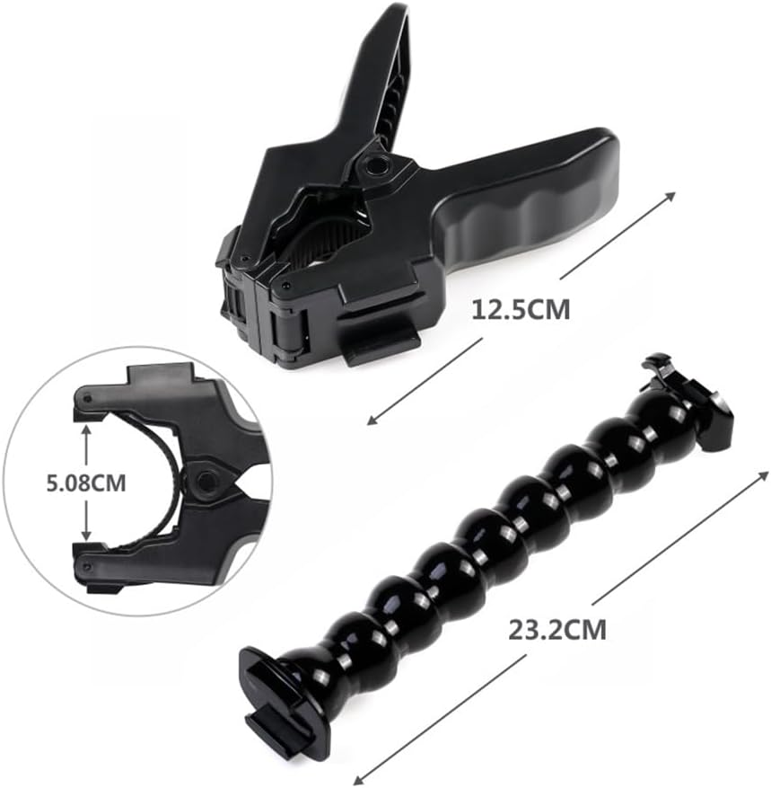 Desk Clamp Mount with Gooseneck Arm, Compatible with Gopro Hero 12/11/10/9/8/7/6/5/4/3, Akaso EK7000, Arlo Action Cameras