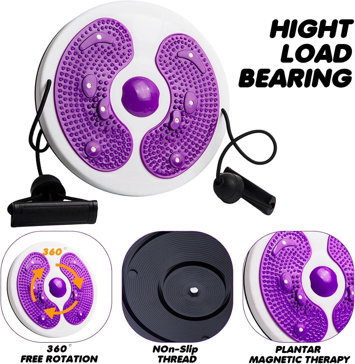 Waist Whisper Waist Twister Disc Body Shaping Waist Twisting Disc for Women Adults Cardio Weight Loss/Cardio Exercise Waist Toning Fitness Turntable for Home Workout Waist Sculptor Machine image number 2