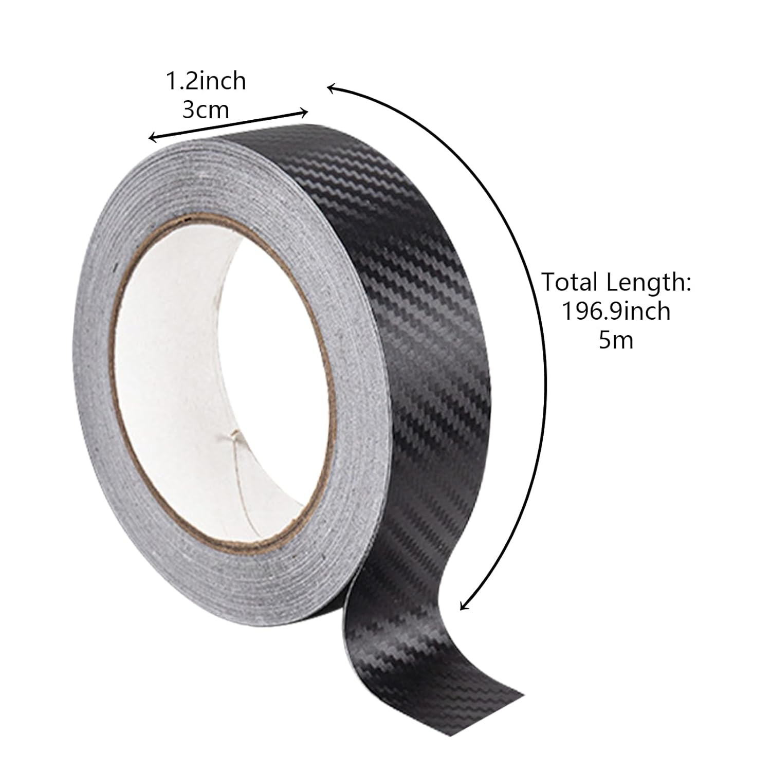 Nayubo 3Pcs Car Wrap Roll 3D Vinyl Wrap Tape Universal Car Door Sill Protector Protective Anti-Scratch Sticker Car Door Edge Guard for Car Motorcycles Trucks DIY (3CM X 5M, Black) image number 2