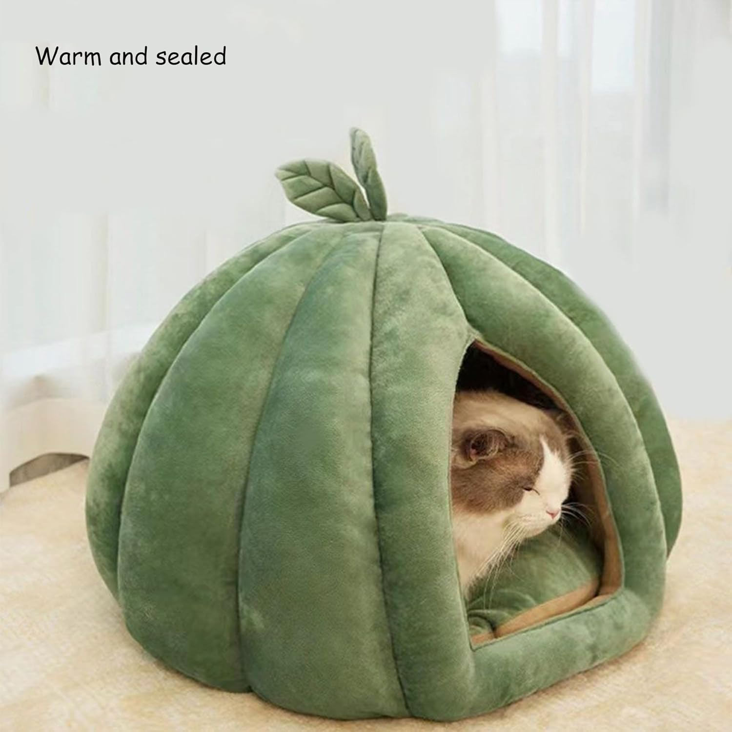 Cat Cave for Indoor, Cat Cave Bed Igloo, Kitten Puppy Cuddly Pet House, Kitten Tent House Warm Cosy Puppy Pet Bed with Removable Washable Cushion Pillow (50 * 50 * 45Cm) image number 6