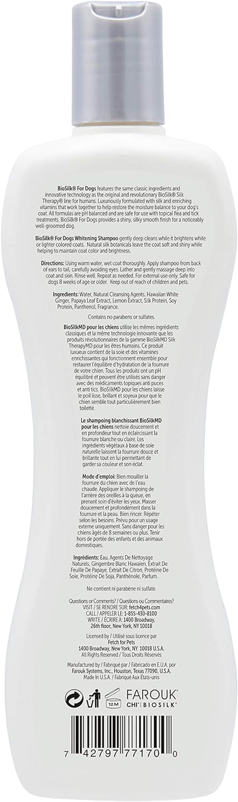 Biosilk Whitening Shampoo for Dogs 355 Ml image number 5