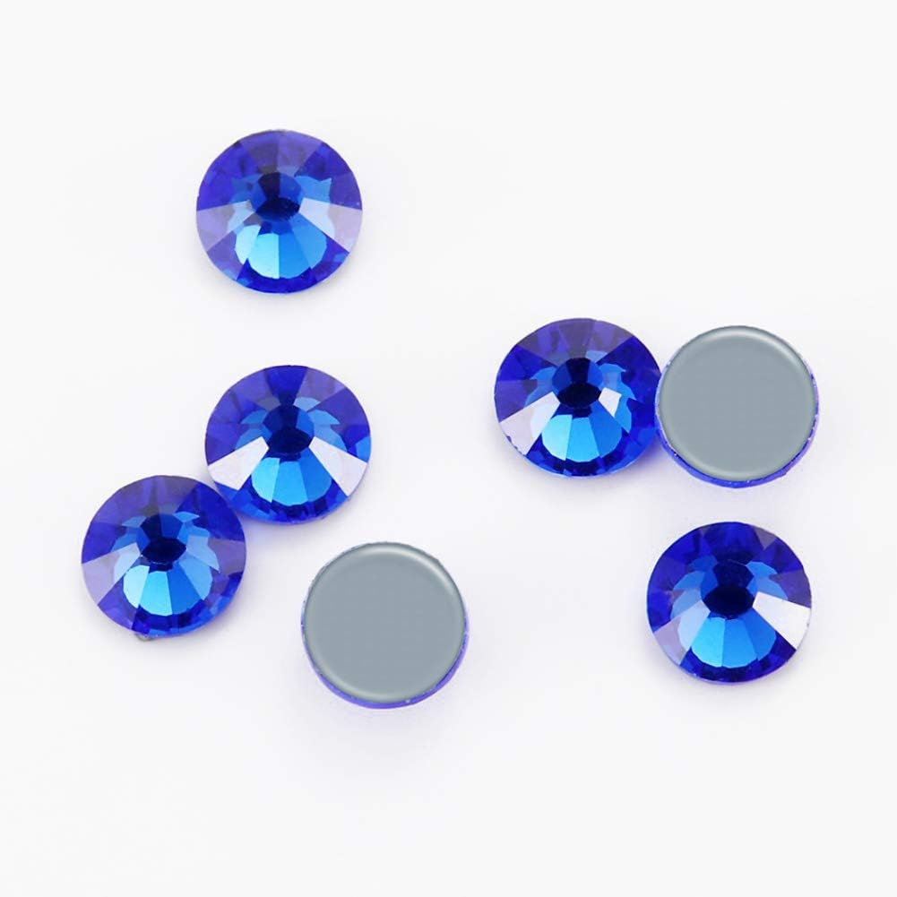 Towenm SS30 6.5MM Hotfix Crystals Glass Rhinestone, Flatback Hot Fix round Gems Crystal Stones for Clothes Crafts (Sapphire/Blue, 288 Pieces) image number 4