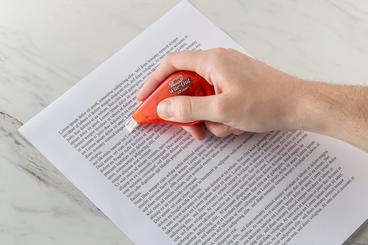 BIC Wite-Out Brand EZ Correct Correction Tape, 19.8 Feet, 18-Count Pack of White Correction Tape, Fast, Clean and Easy to Use Tear-Resistant Tape Office or School Supplies image number 5