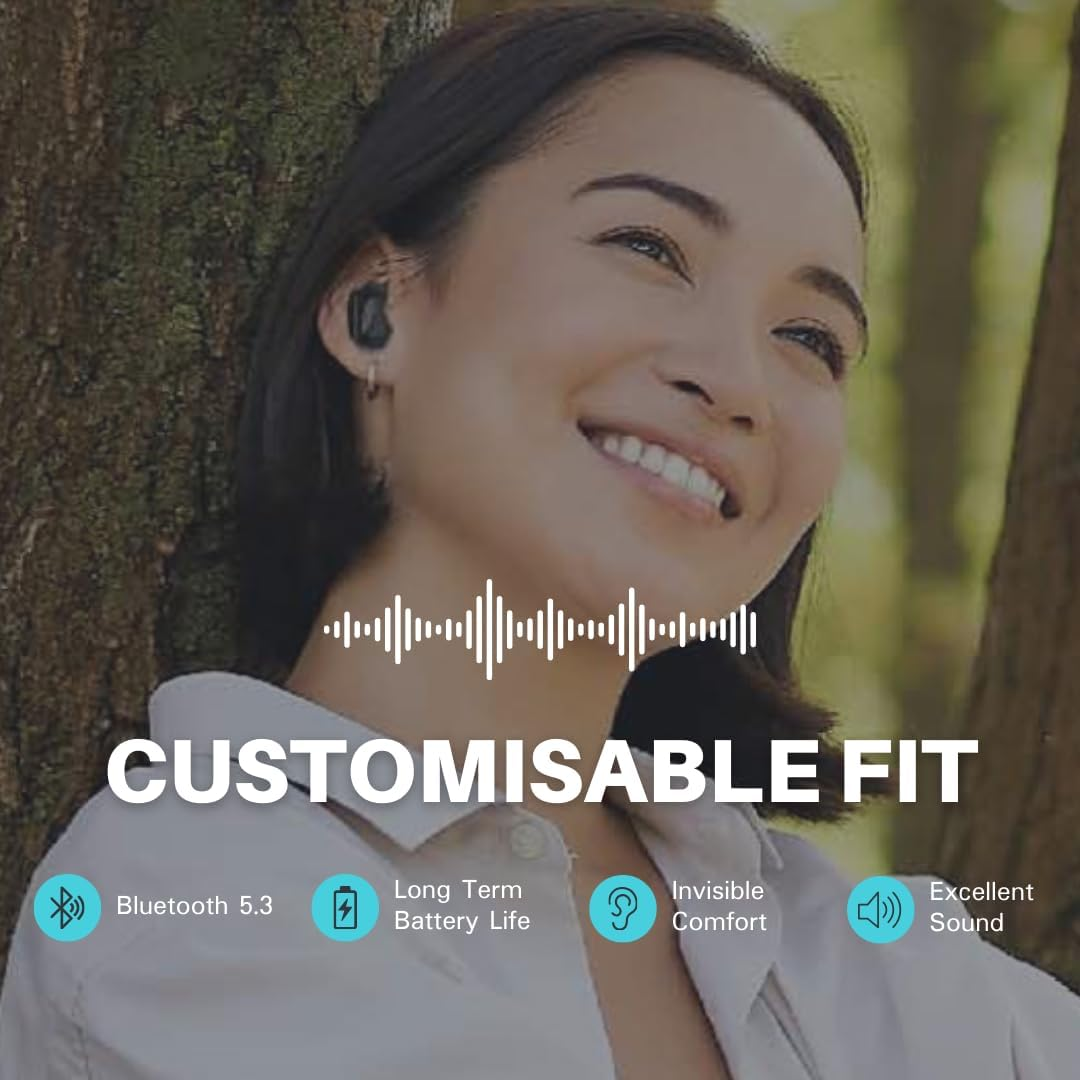 Laser TWS Mini Earbuds with ENC and LED Display Black, Wireless, Bluetooth, Charging Case, Battery Level Display image number 6