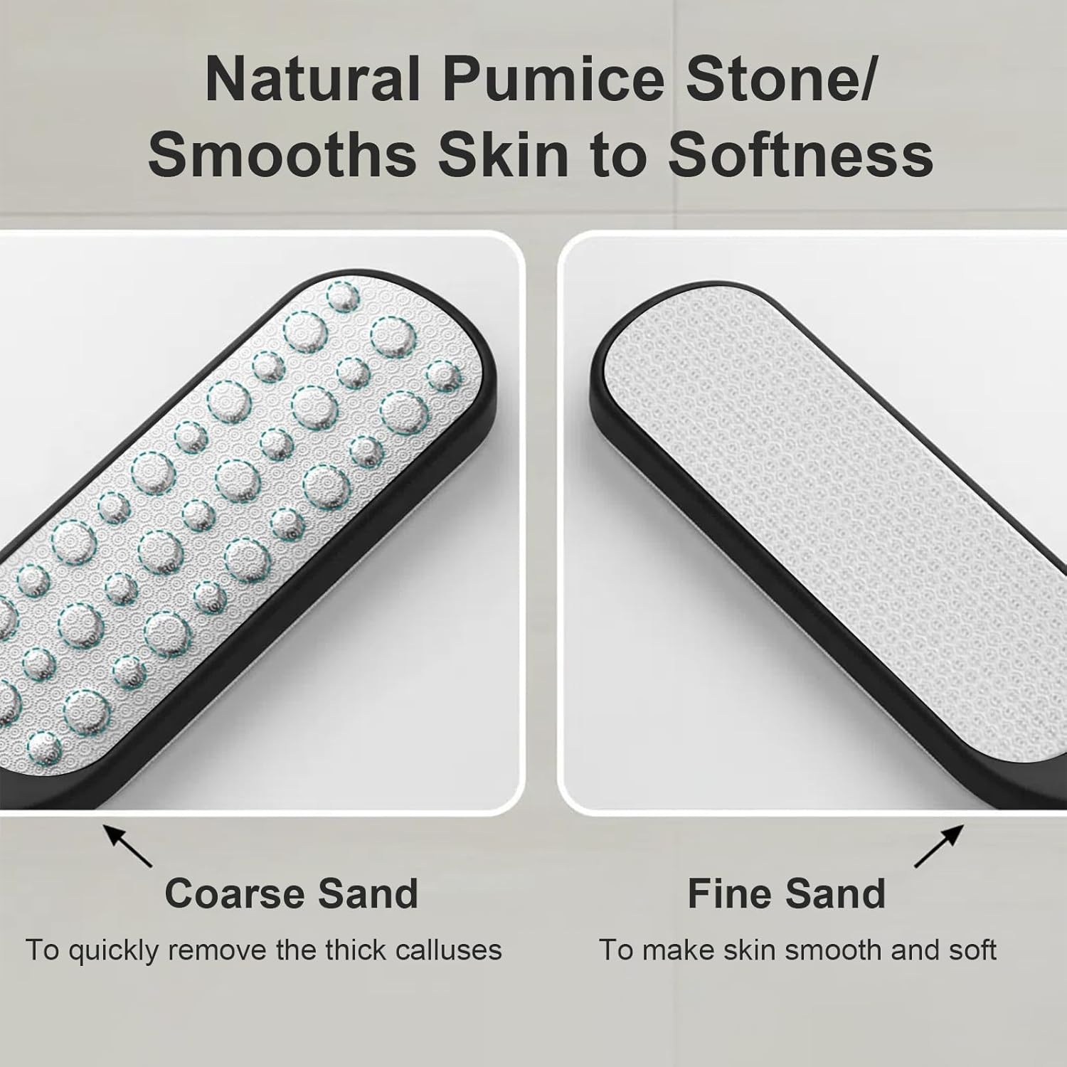 Tzylomirx Double-Sided Foot File Foot Scrubber, Smooth Feet Remover Tool for Callus, Dead Skin, Pedicure Tools for Feet, Heel Scraper for Cracked Heels, Professional Pedicure Kit for Home Use (Black) image number 5