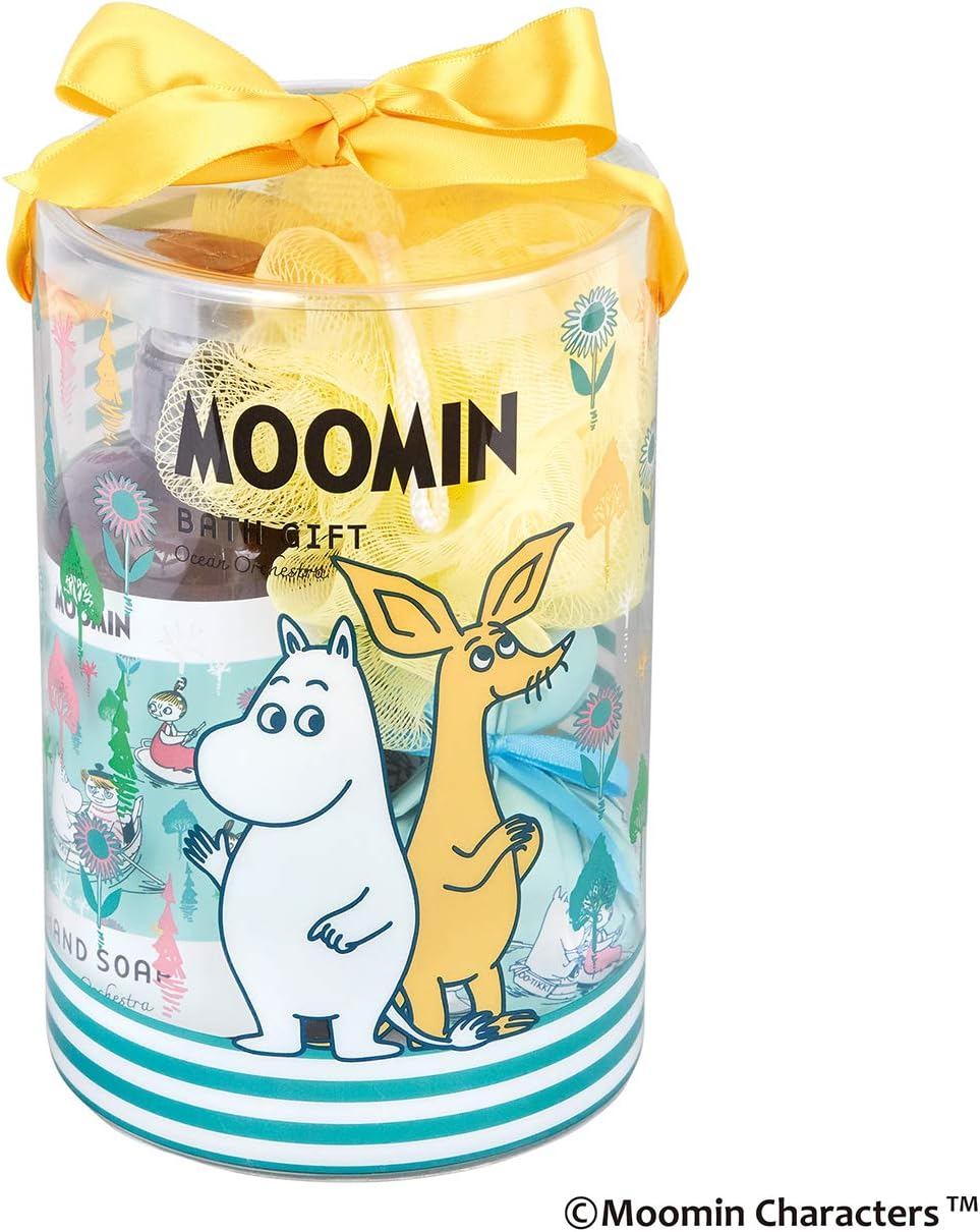 MUUMI Bath Gift Sea Orchestra (Hand Soap & Bath Fee Gift Sea Scent) Bath Salt Set Hand Soap 300Ml Bath Salt 35G Bath Bomb 75G Bath Sponge 1Pc image number 5