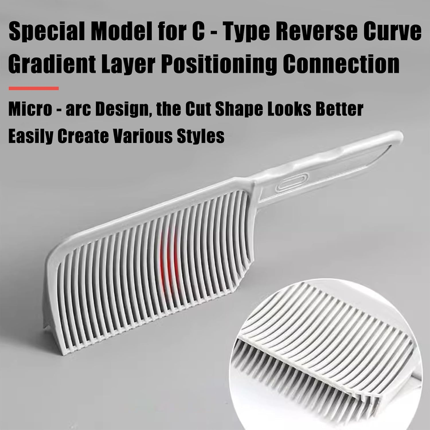 Luzcauwy 3Pcs Fade Comb Men'S Hair Cutting Stencils, Professional Blending and Trimming Guide for Men&rsquo;S Fade Styles, Durable Hair Comb Set for Barbers and Home Use image number 1