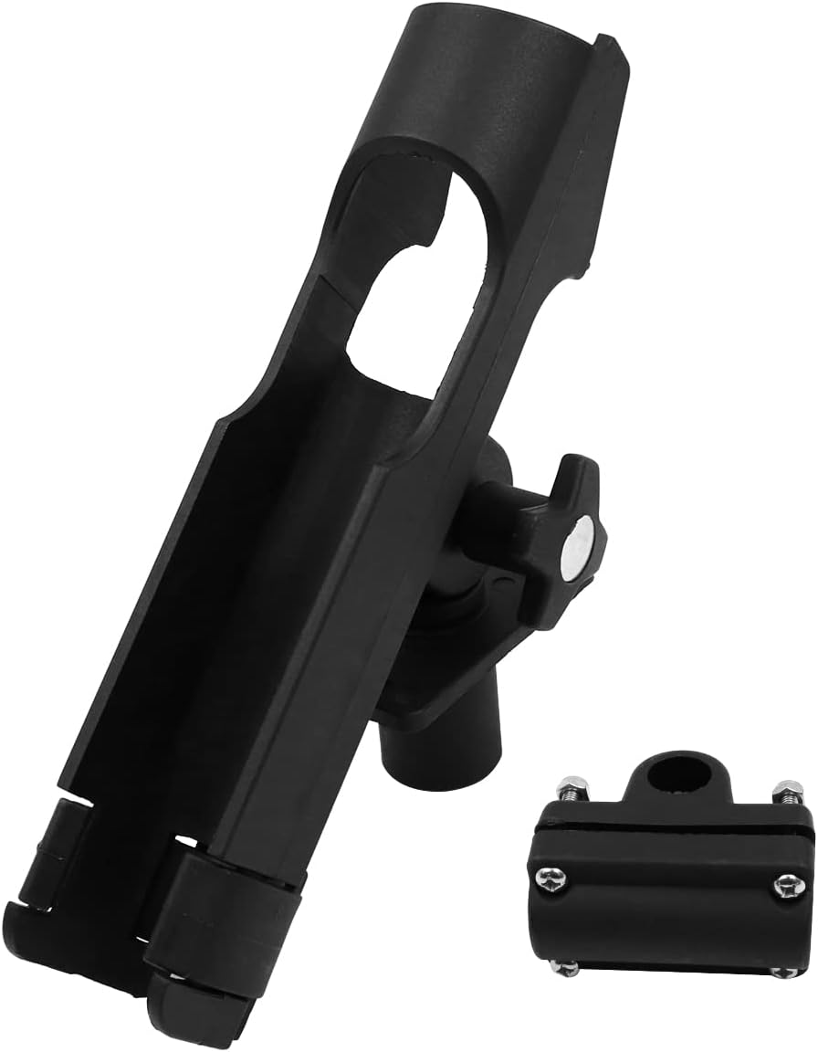 Fishing Rod Holder 360 Degree Adjustable Rotation Base Screws for Boat Kayak Fishing Vertical Boat Accessories for Attaching to Boat Rails Fence Adjustable Fishing Rod Racks image number 1