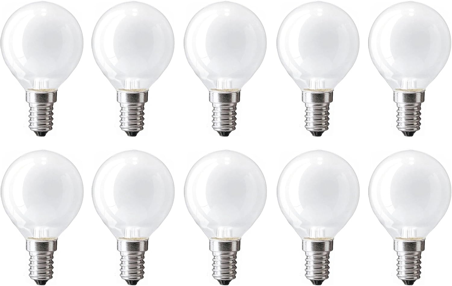 10 X 25W Pearl Fancy round Light Globes Bulbs Lamps E14 Small Screw Incandescent