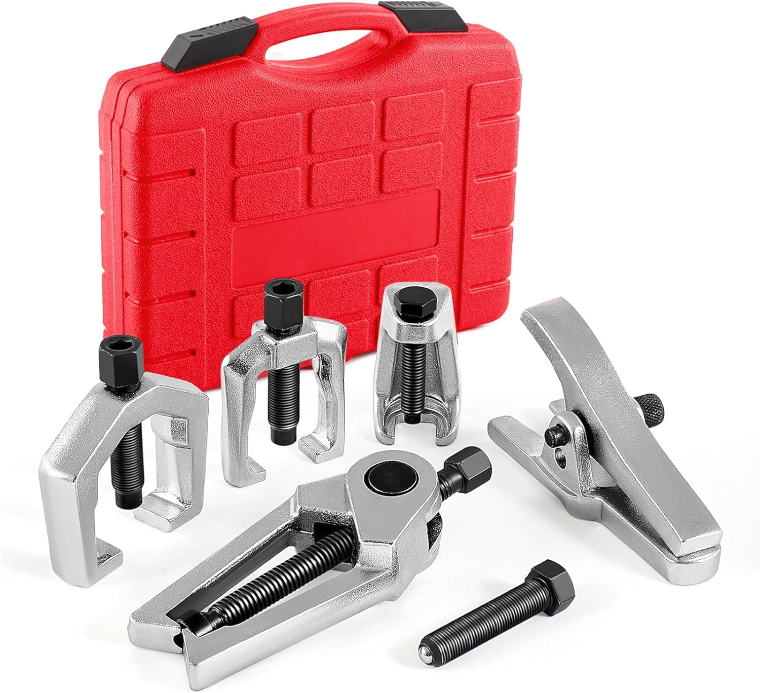 Ball Joint Separator & Pitman Arm Puller Set, 5-In-1 Tie Rod End Tool Kit for Suspension Repair, Ball Joint Removal Tool Universal Front End Service Kit, Ball Joint Separator Tool for Import Vehicles image number 1