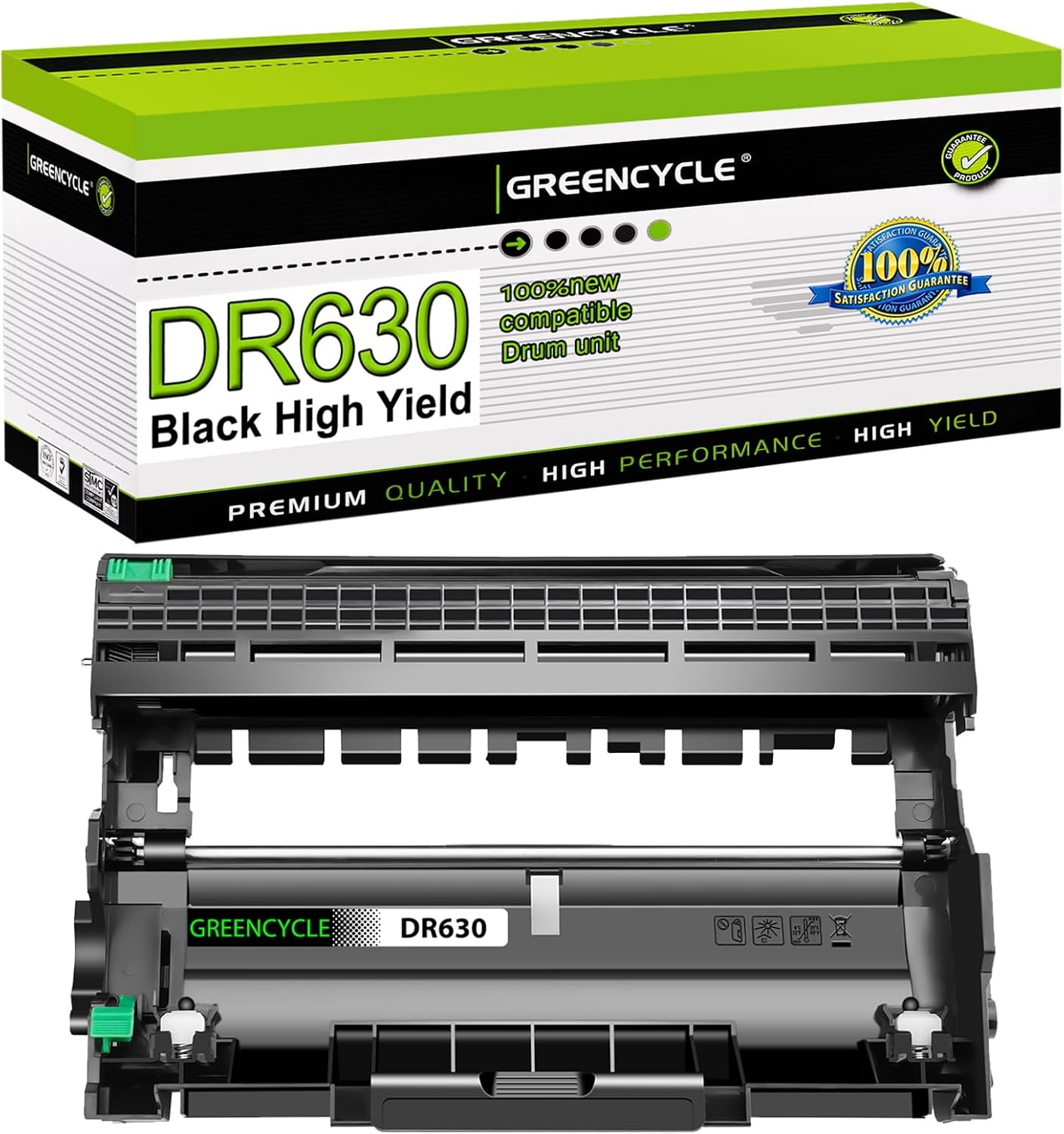 Greencycle 1 Pack DR630 DR-630 Drum Unit (No Toner) Replacement Compatible for Brother HL-L2300D HL-L2340DW HL-L2380DW DCP-L2540DW MFC-L2700DW MFC-L2740DW Laser Printer (High Yield, Black) image number 2