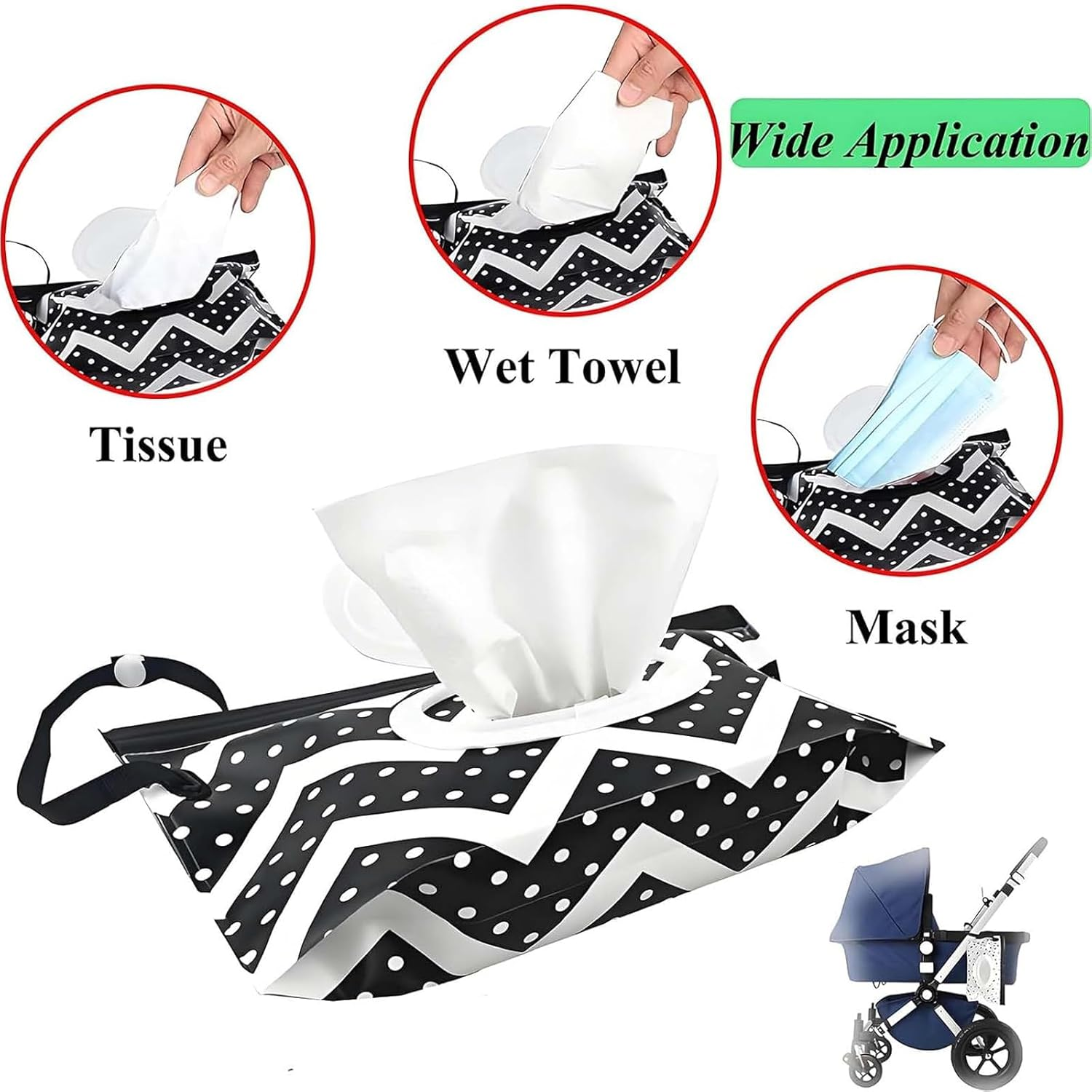 3PCS Baby Wipe Dispenser, Portable Refillable Wipe Holder, Reusable Wipes Case, Wipes Container, Baby Home Kitchen Office Travel. image number 1