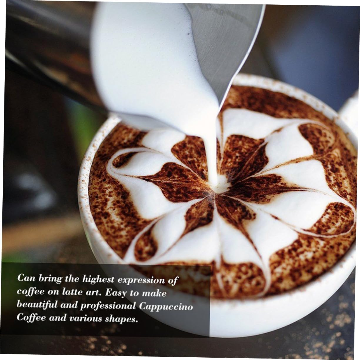 NOLITOY 2 Pcs Stainless Steel Latte Art Cup Milk Cup for Espresso Cappuccino Measyring Cups Easy Clean Dishwasher Safe 200Ml Silver image number 2