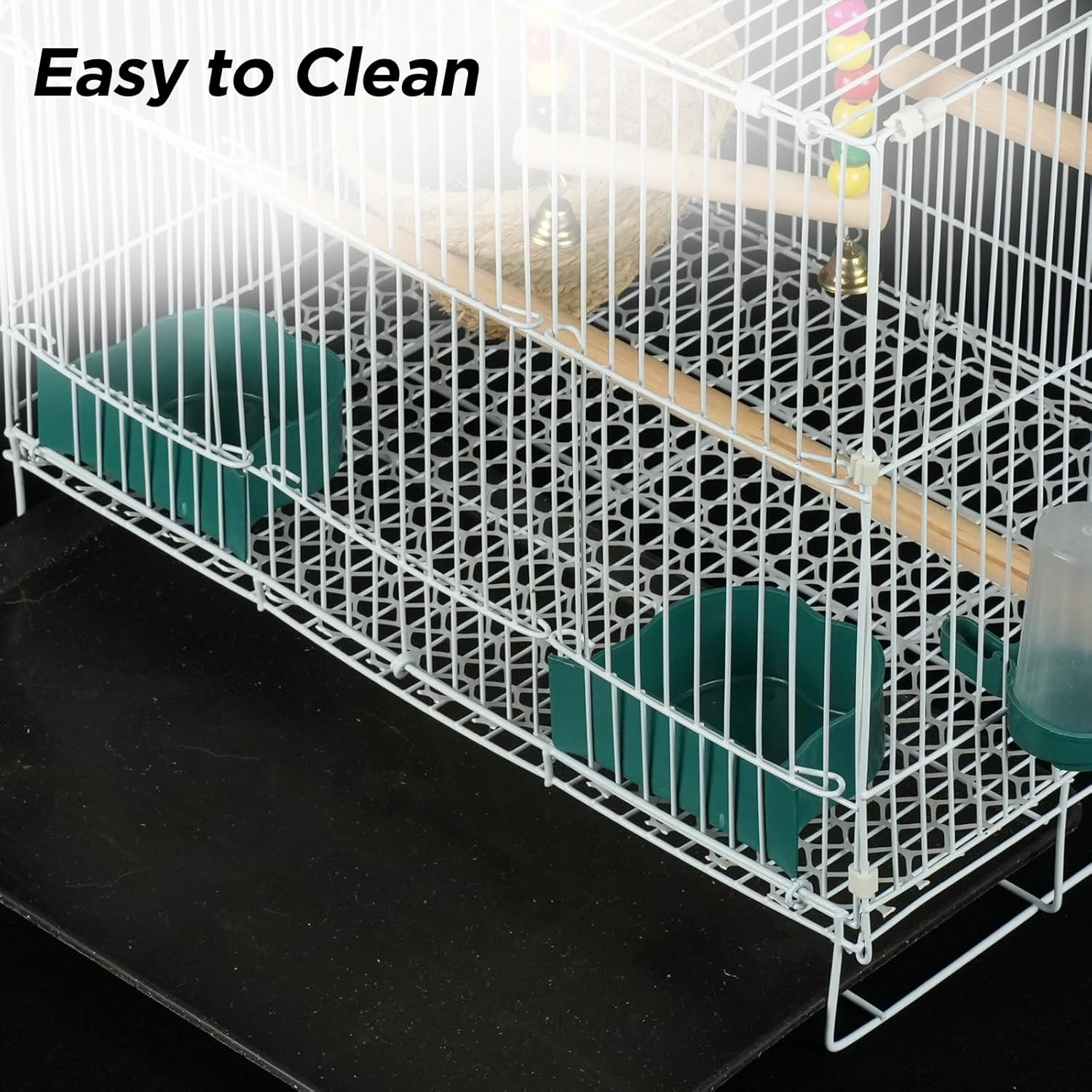 Lightweight Bird Cage Set,With Birdcage,Bird Toys,Straw Bird Nest,And Convenient Cleaning Tray,Suitable for Long Tailed Parrot, Love Bird, Parrot, Sparrow, Canarie, Suitable for Families or Travel