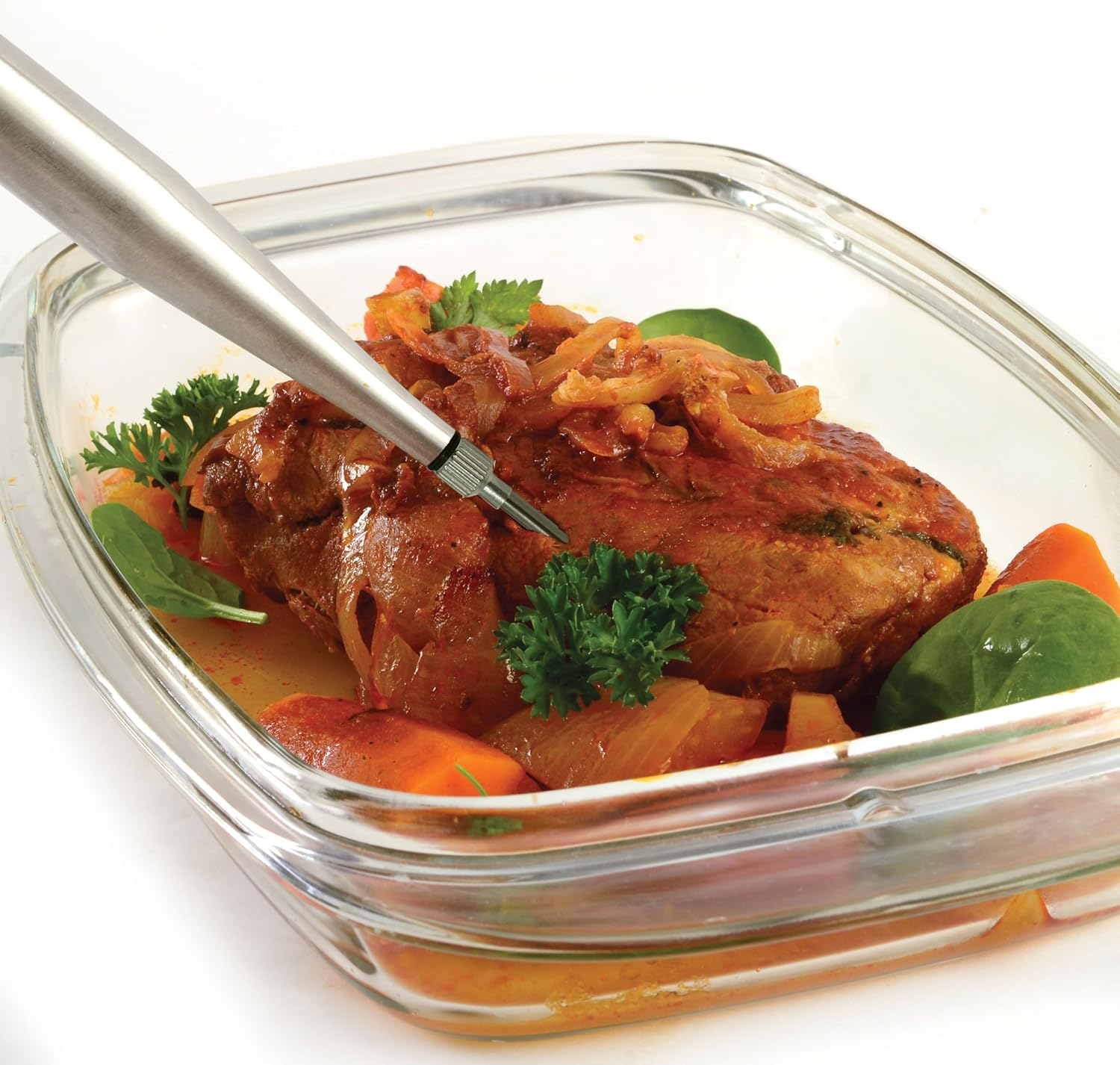 Norpro Deluxe Stainless Steel Baster with Injector and Cleaning Brush image number 3