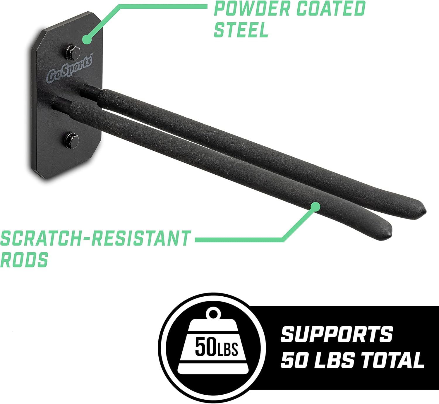 Gosports Wall Mounted Ski and Snowboard Storage Rack - 2 or 8 Ski Sizes image number 1