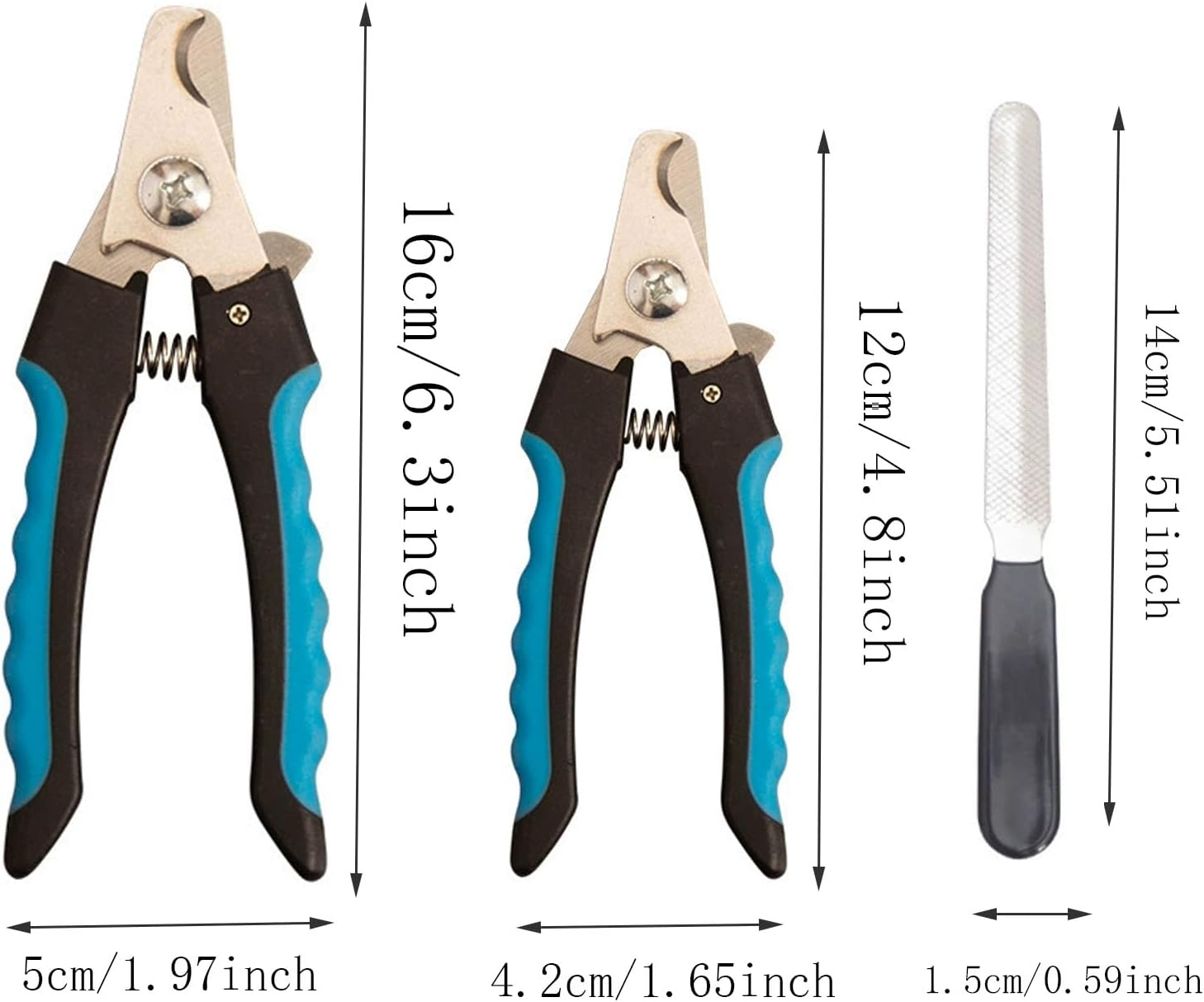 Paifeancodill Dog Nail Clippers, 2 Pack Pet Nail Trimmer Clipper Set with 2 Nail Files,Professional Pet Nail Clipper & Trimmers with Safety Guard to Avoid over Cutting,Grooming Razor with Nail File image number 5