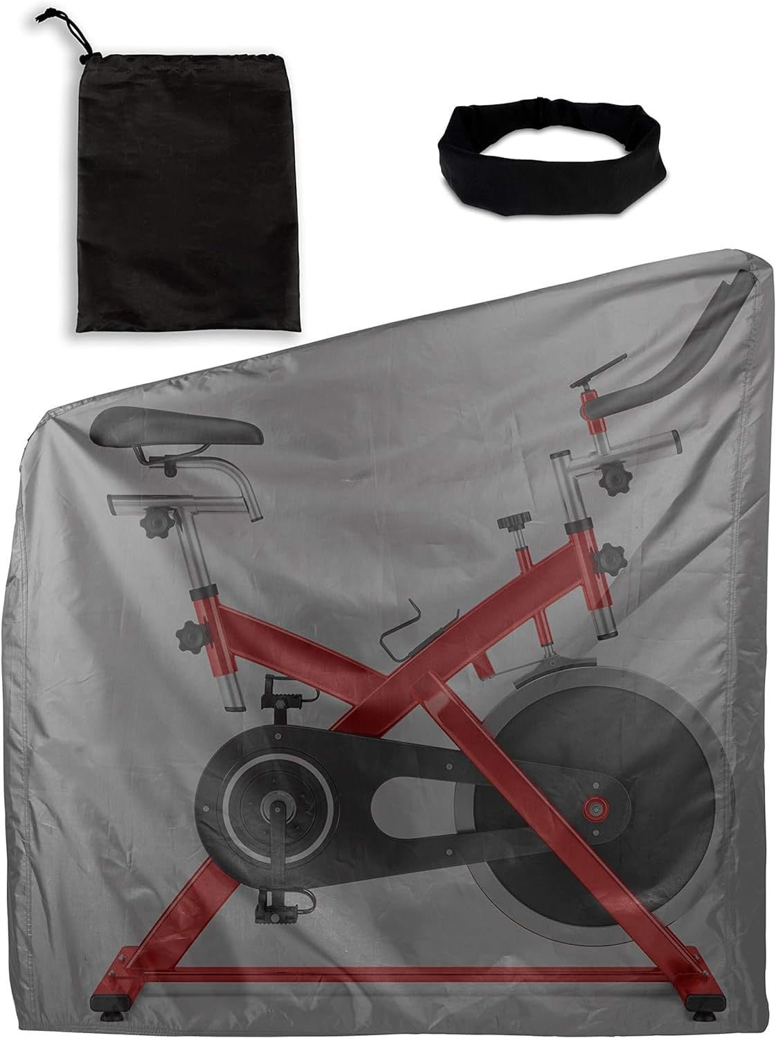 Katai - Exercise Bike Cover - Indoor & Outdoor Waterproof Stationary Bicycle Cover for Upright, Spin, Peloton Bikes - with Storage Bag image number 1