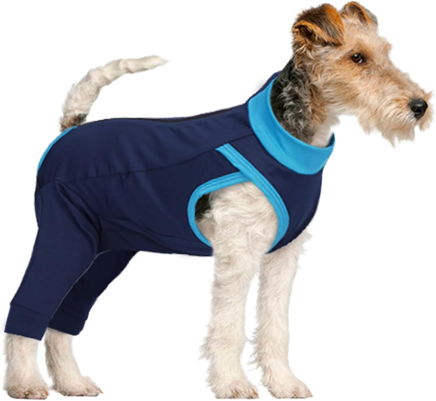 Lelepet Dog Recovery Suit for Front Legs, Dog Sleeve to Stop Licking, Elbow Protector for Leg Injuries Shoulder Wounds after Surgery Male Female,Zippered Long-Sleeved Shirt Cone Alternative(S-3Xl)