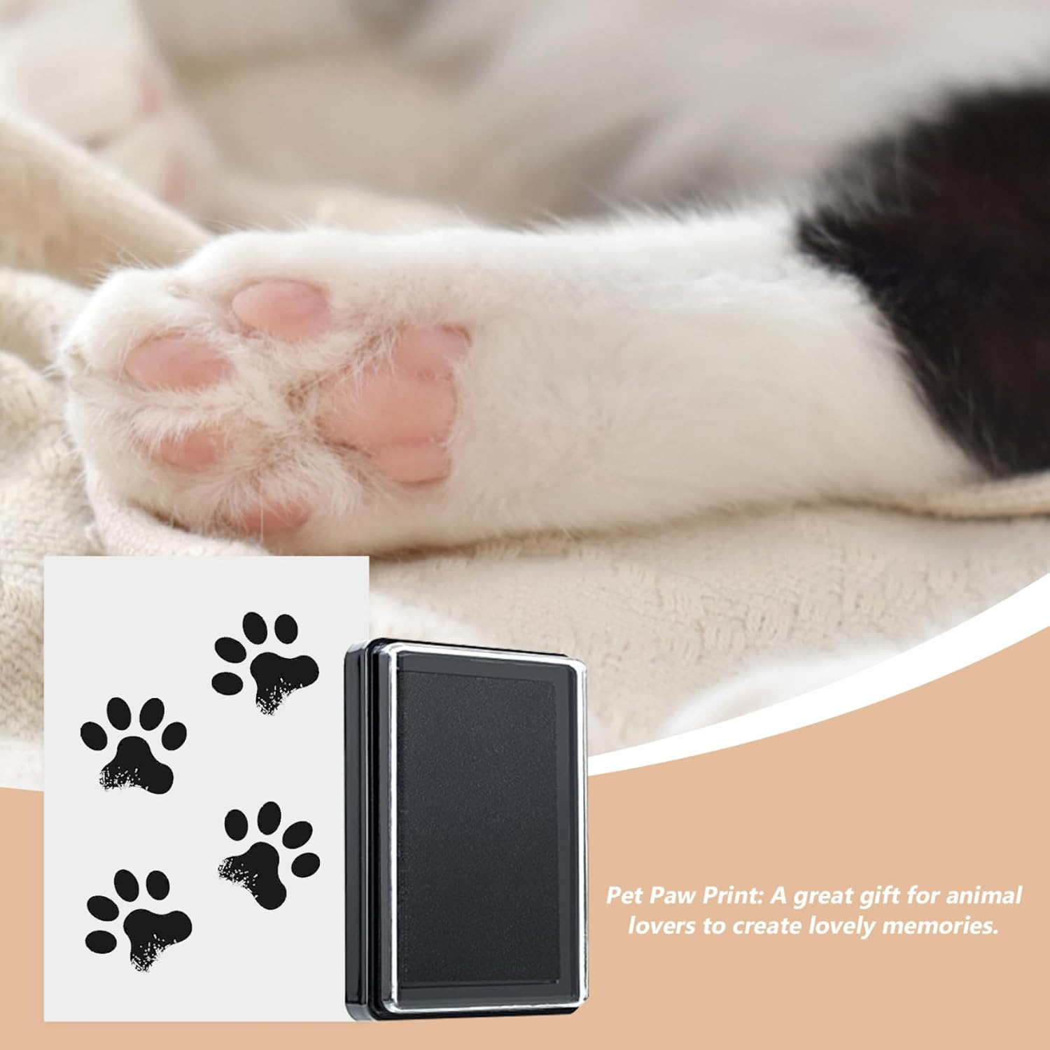 Baby Footprint Kit & Handprint Kit with 1 Clean-Touch Ink Pad and 2 Imprint Cards for Pet Dog Paw Print New Parents Dog Paw Print image number 6