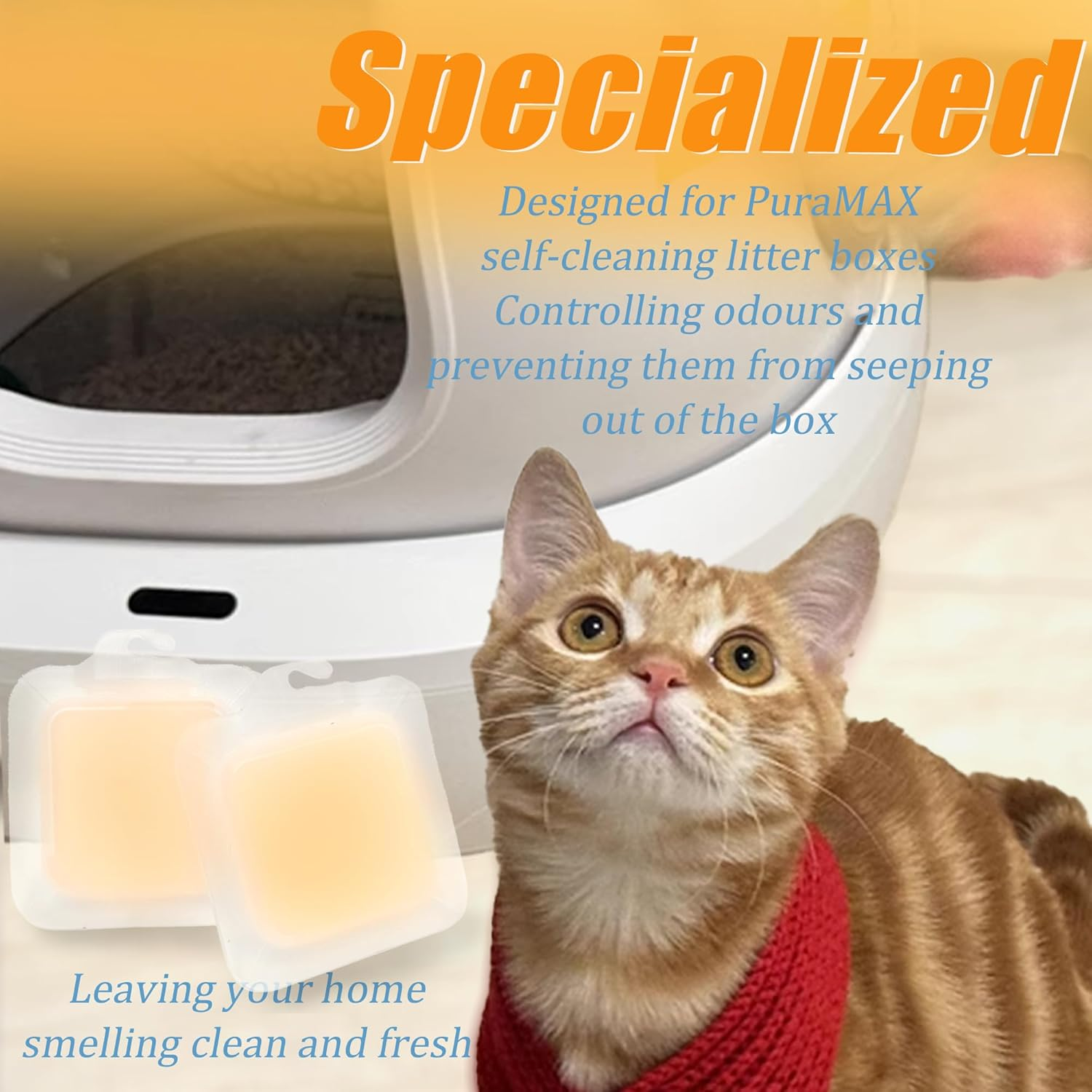 6PCS N50 Odor Eliminator 3.0 Exclusive for PETKIT Pura Max Automatic Self-Cleaning Cat Litter Box - Cat Toilet Odor Control for Most Other Automatic Litter Box (With Hook) image number 3