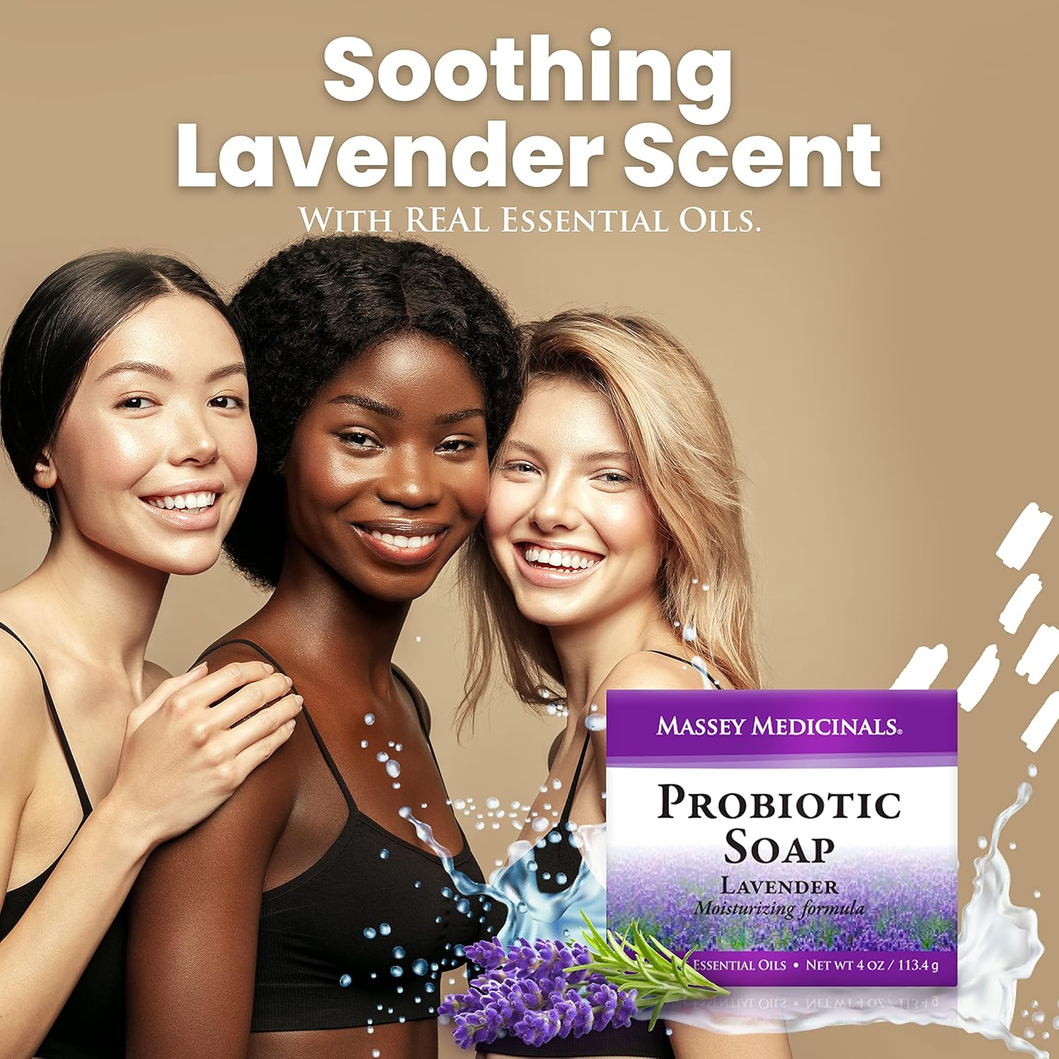 Three (3) Bars of Candida Freedom Probiotic Lavender Soap 120Ml - 3 Bars image number 6