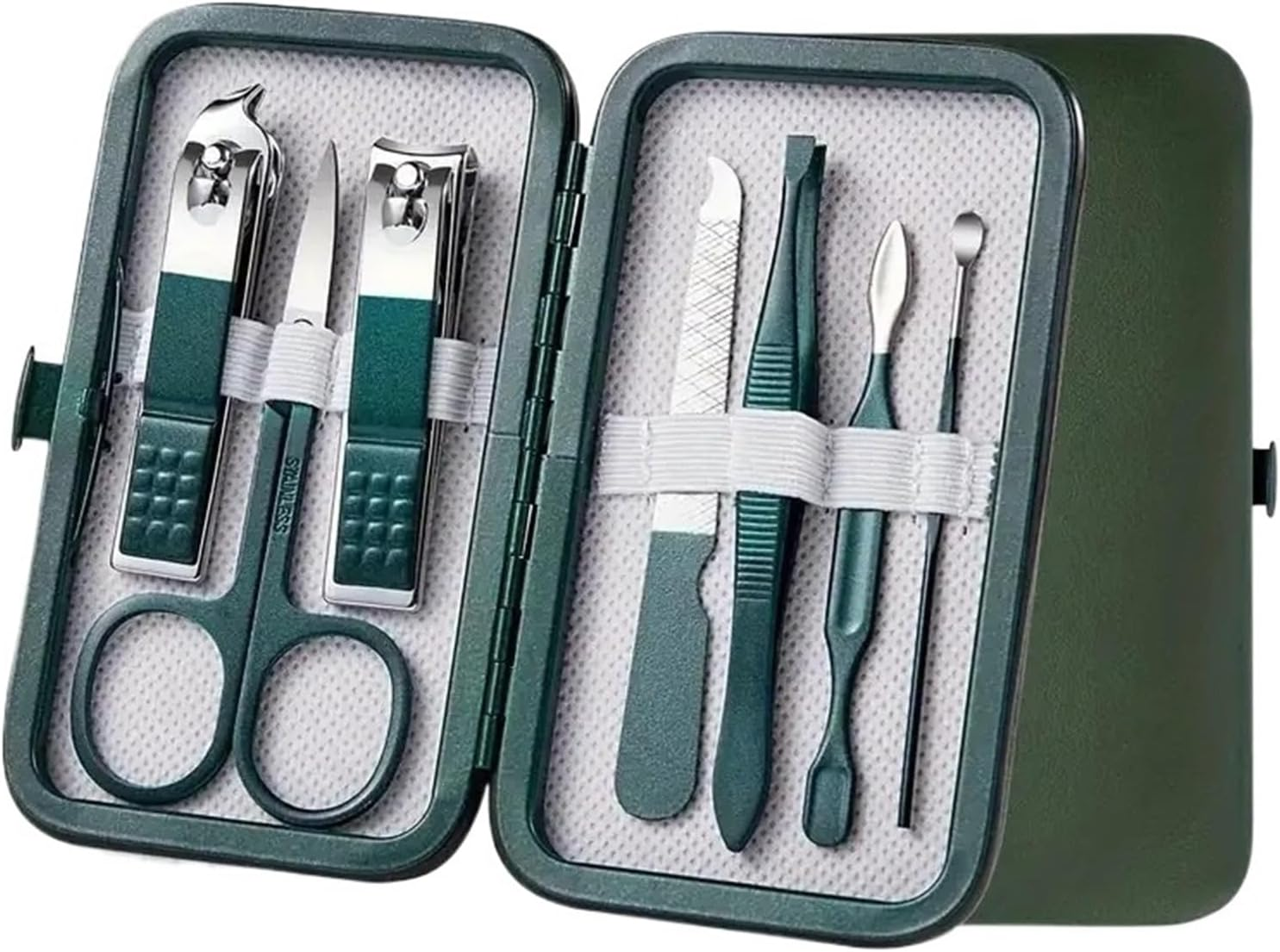 Tools 7 Pcs Nail Clippers Manicure Tool Set, with Portable Travel Case, Cuticle Nippers and Cutter Kit, Professional Nail Clippers Professional image number 3