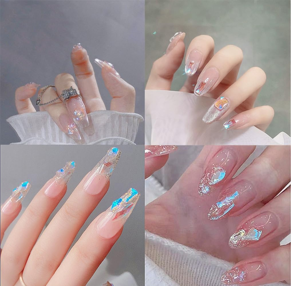 1200 Pieces Rhinestones for Nails, Betterjonny Nail Art Rhinestone Kit Glitter Stones Rhinestones for Crafts Nail Art Rhinestones Flatback Gemstones round with Tweezers for DIY Crafts Nails Clothing image number 6